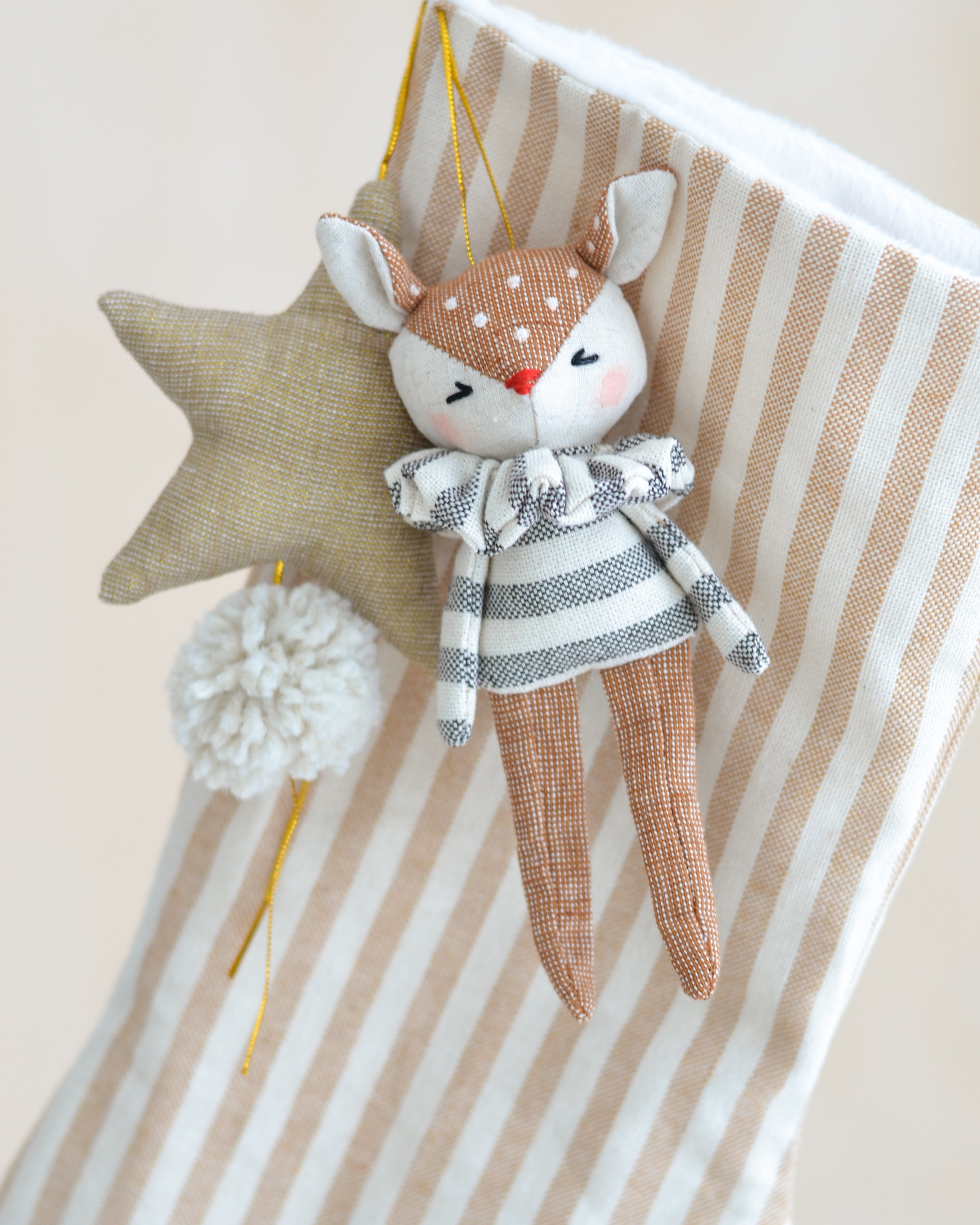 Christmas stocking with ornements