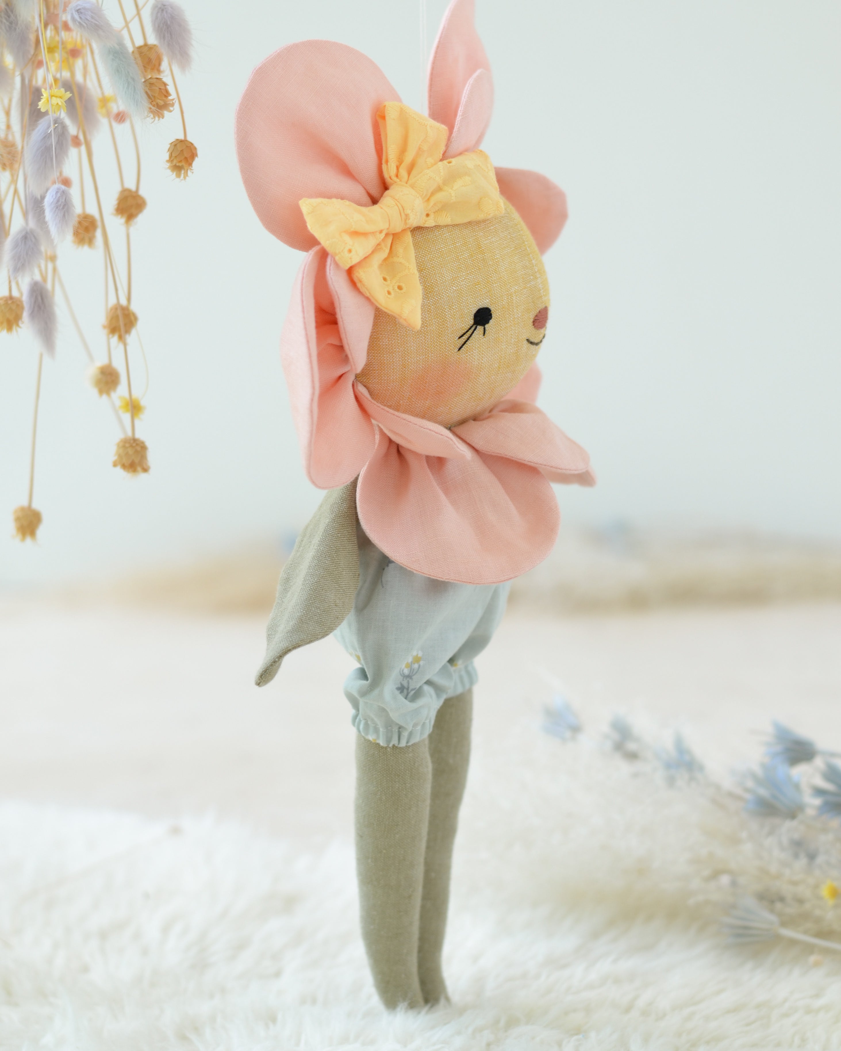 Pink Flower Soft Toy Sage Flower Bloomer