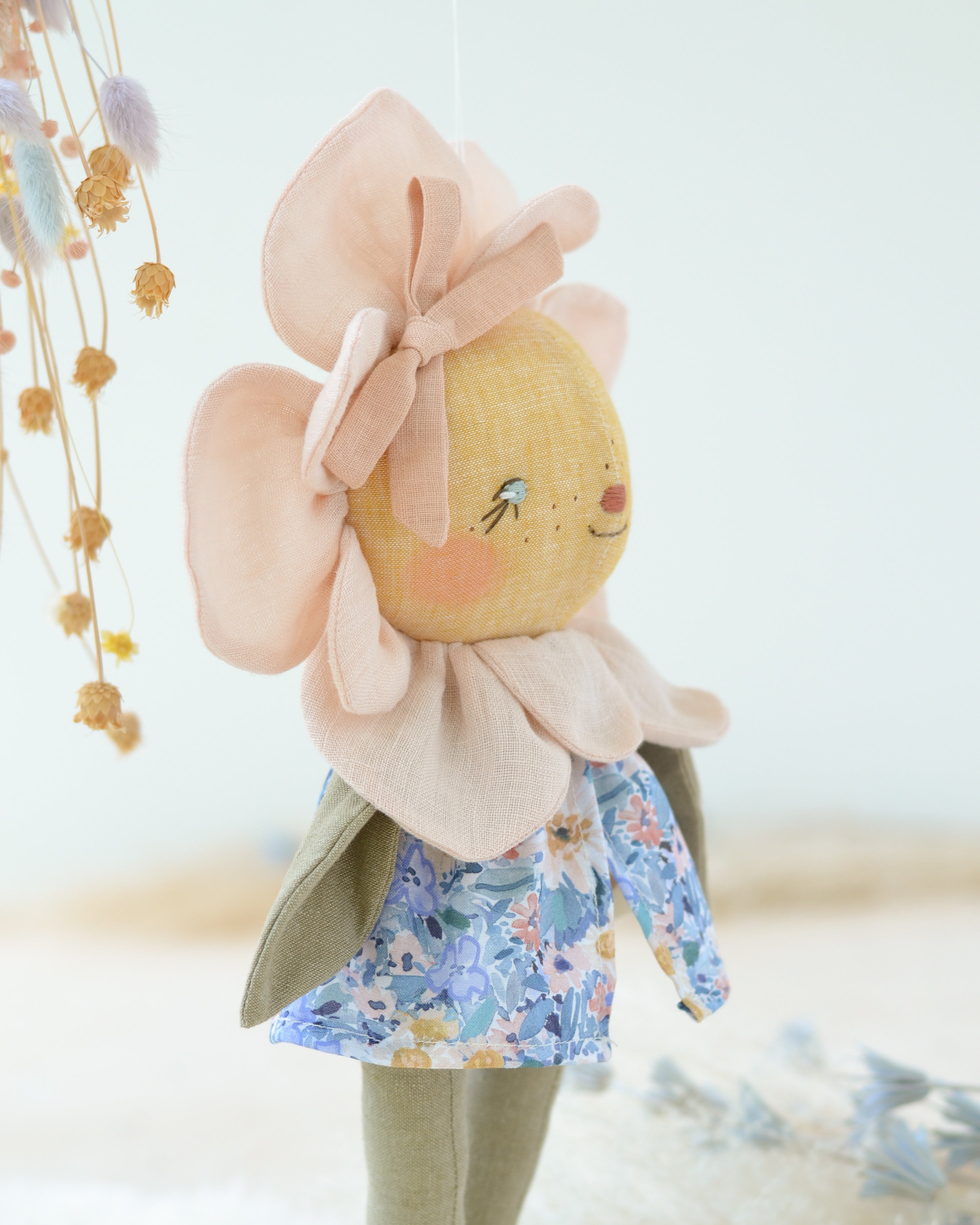 Pink Flower Soft Toy Flower Skirt