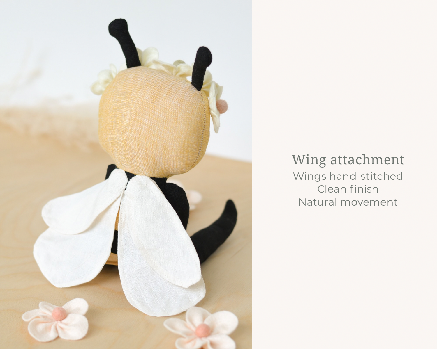 Bee Soft Toy Sewing Pattern – PDF Digital Download