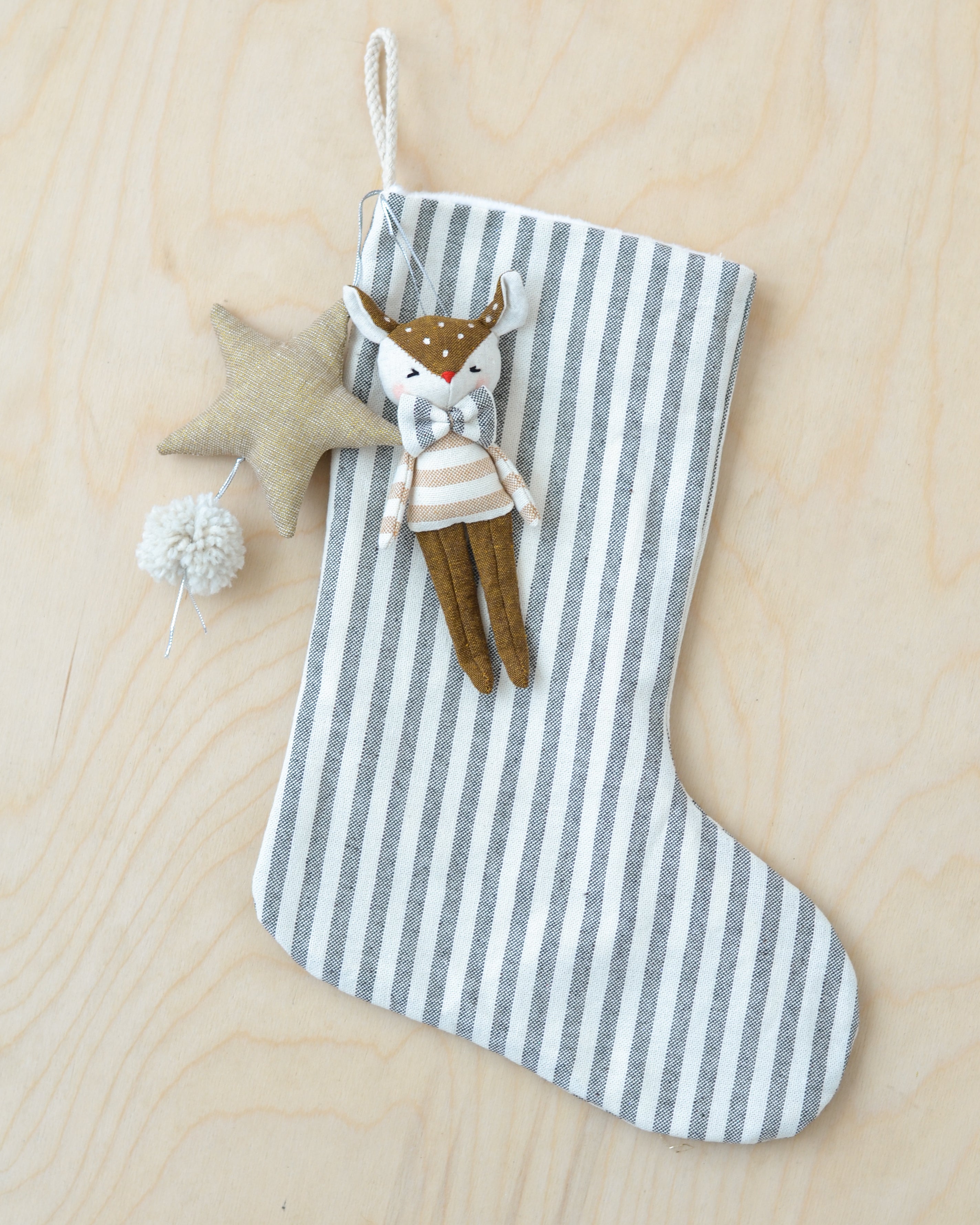 オーナメント付きクリスマスストッキング