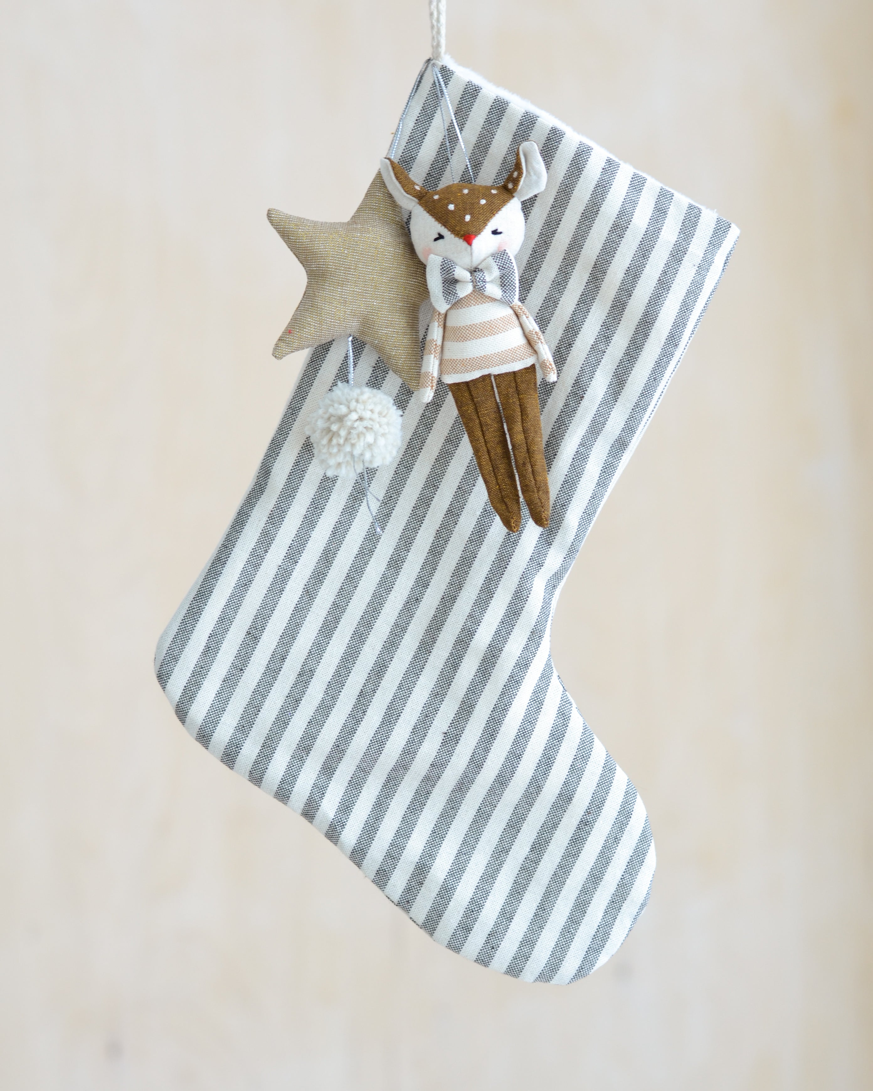 オーナメント付きクリスマスストッキング