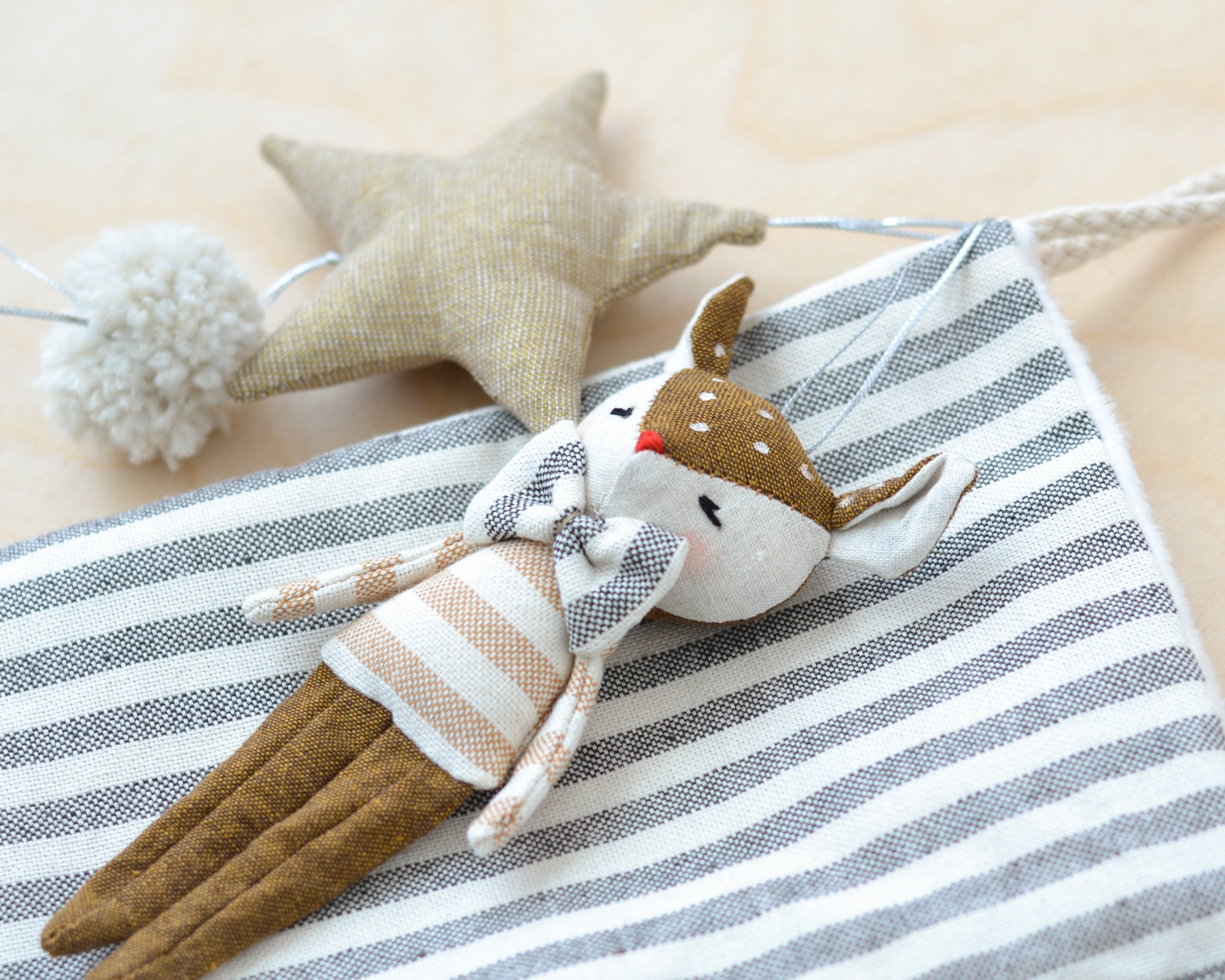 Christmas stocking with ornements