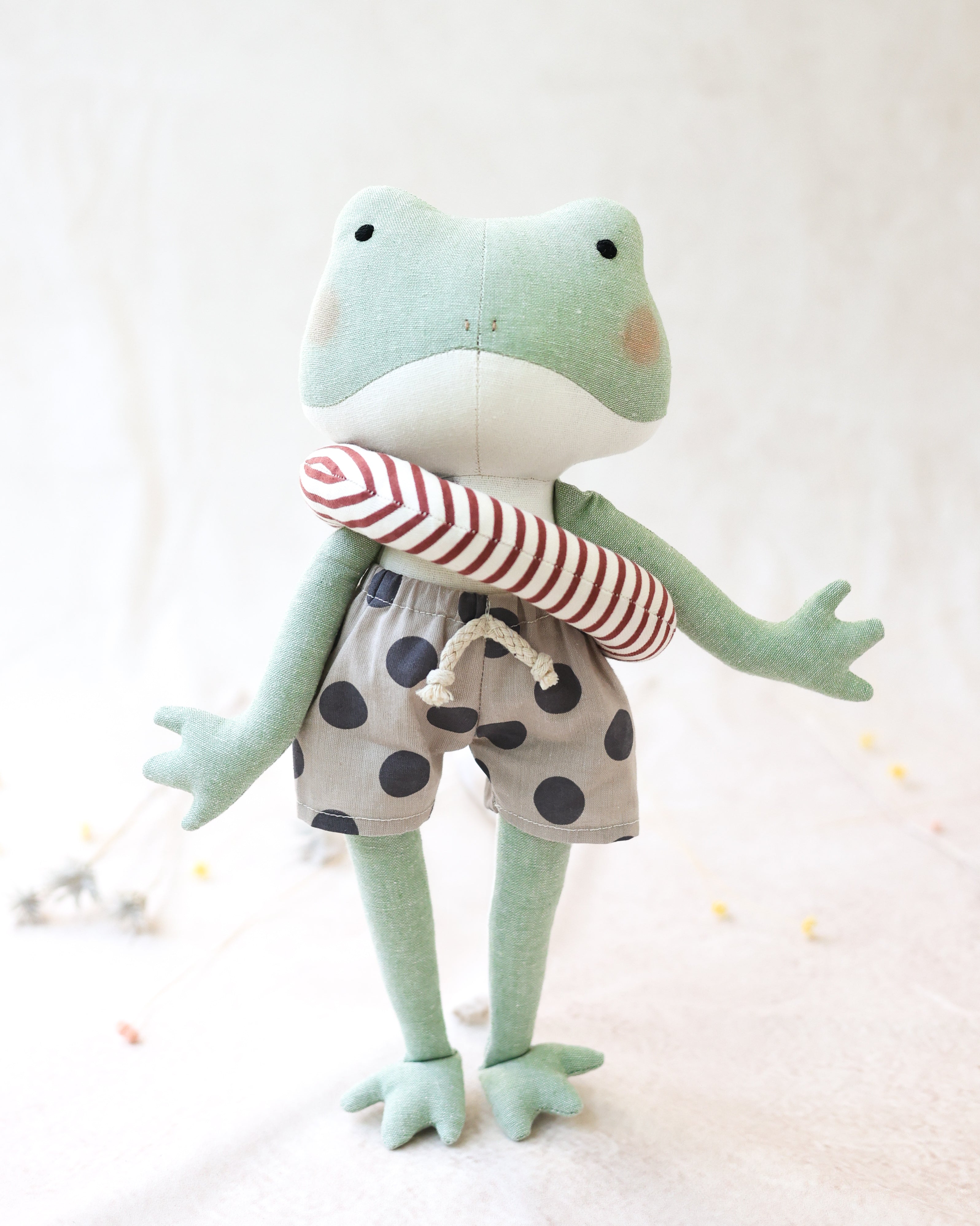 Frog Soft Toy with Swim Ring