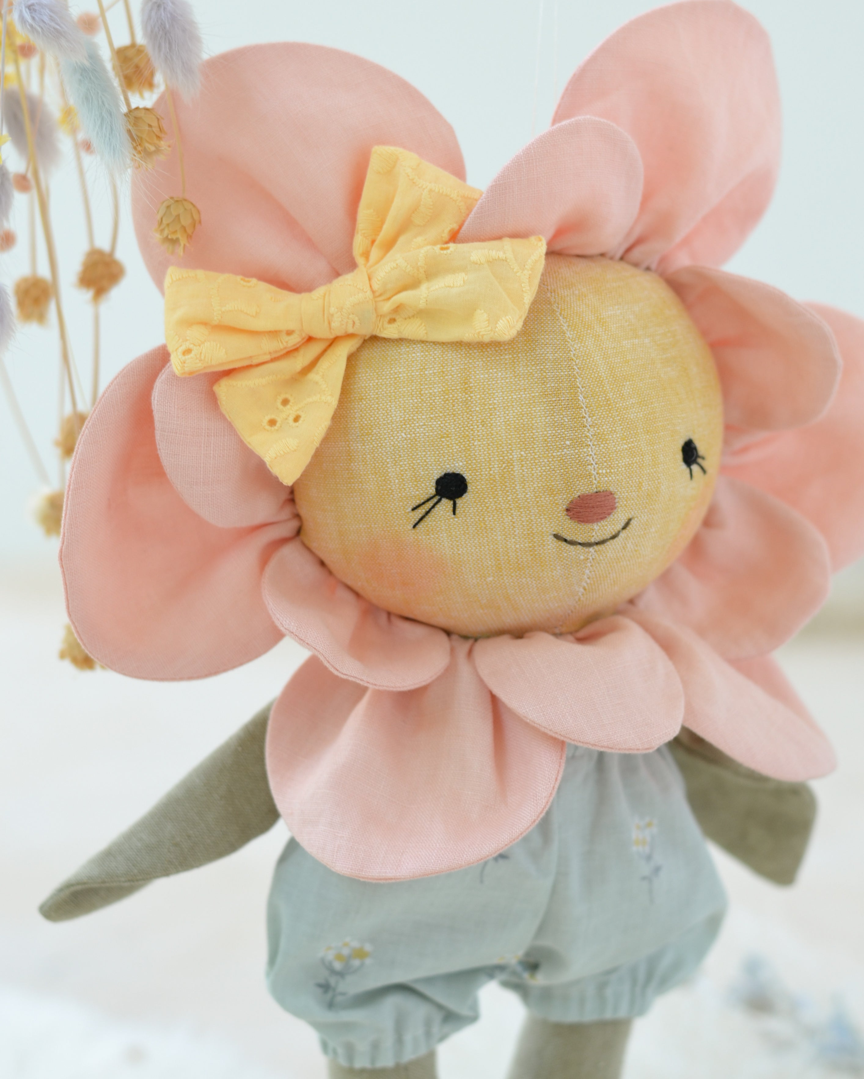 Pink Flower Soft Toy Sage Flower Bloomer