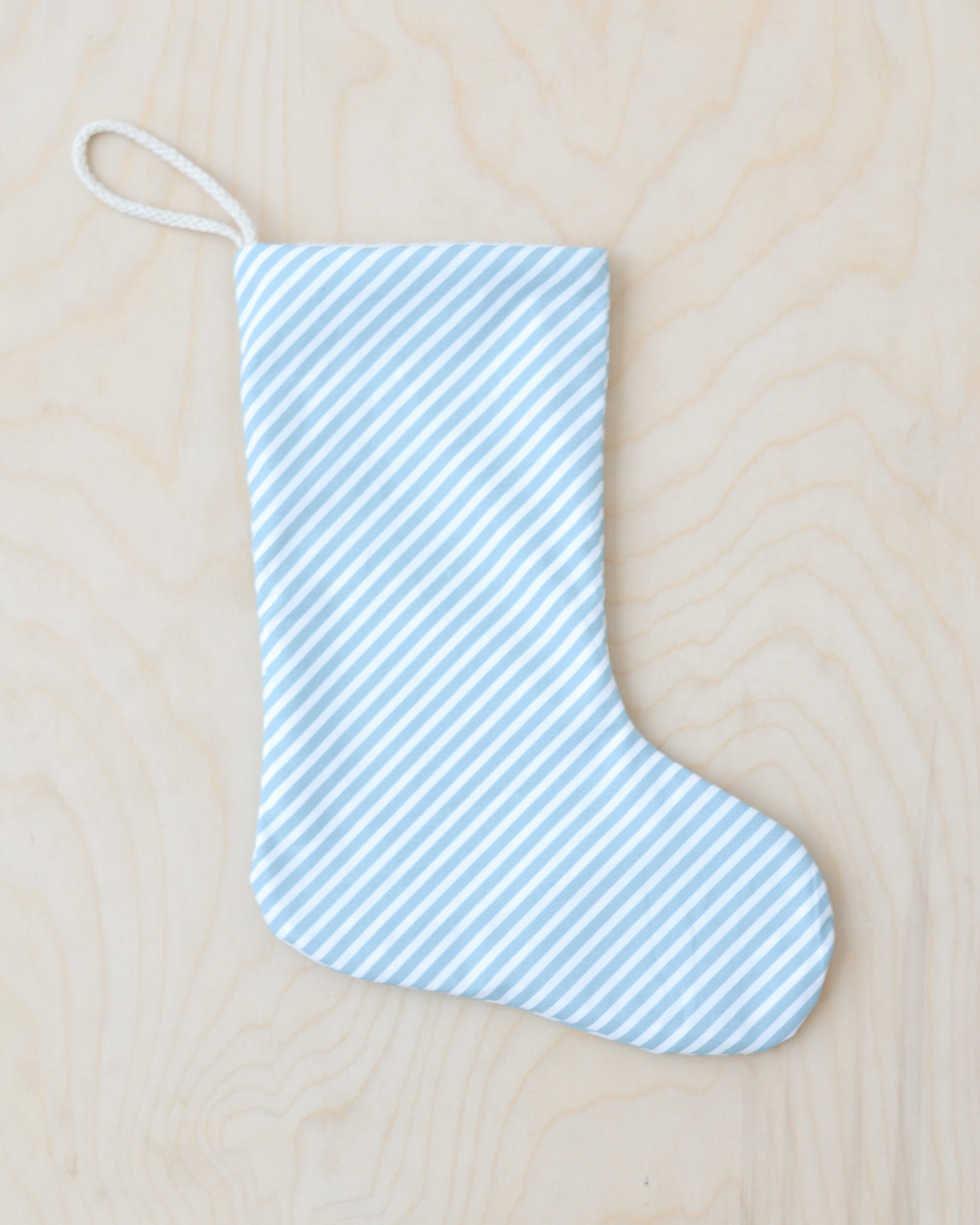 クリスマスストッキング | 青いストライプ