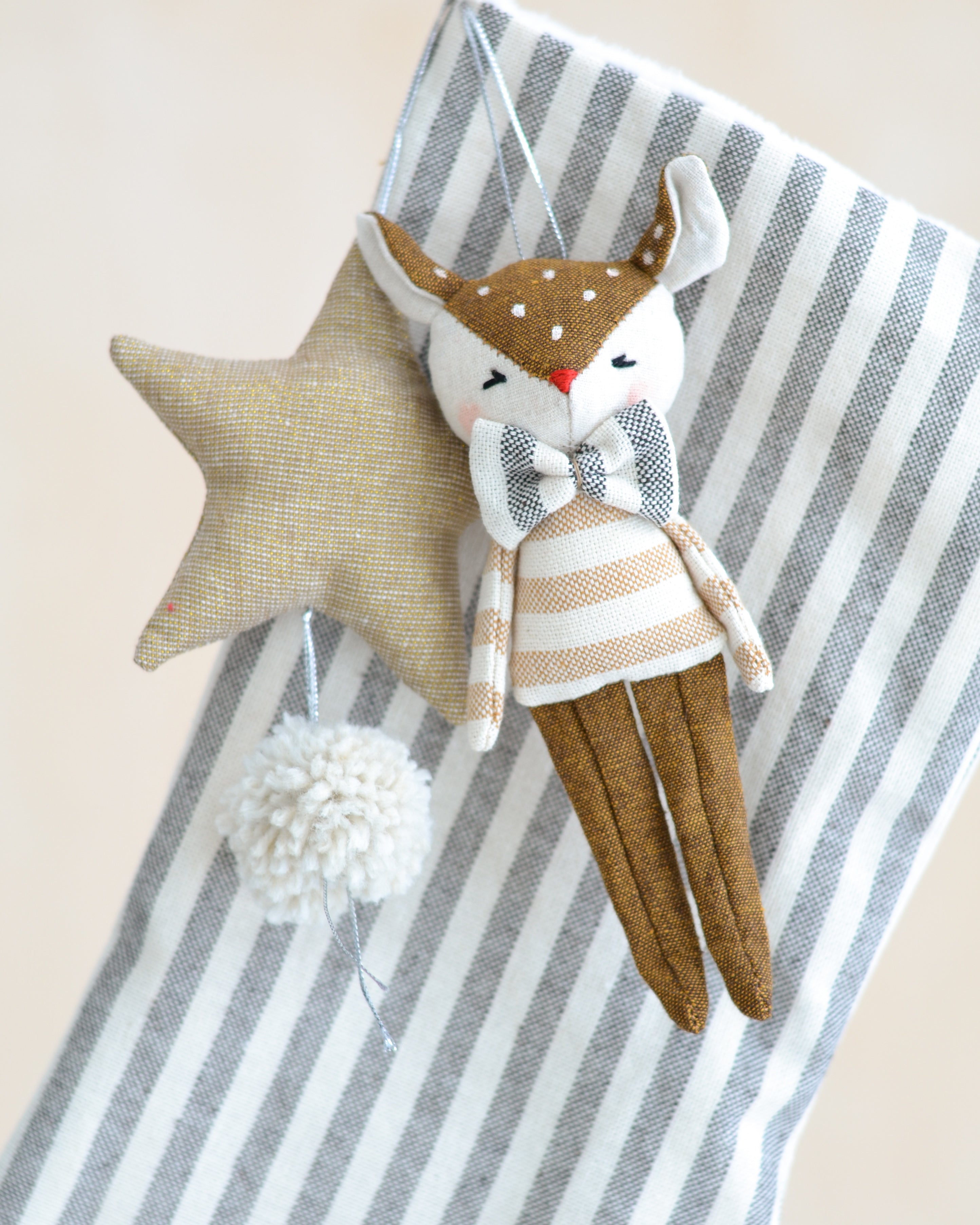 Christmas stocking with ornements