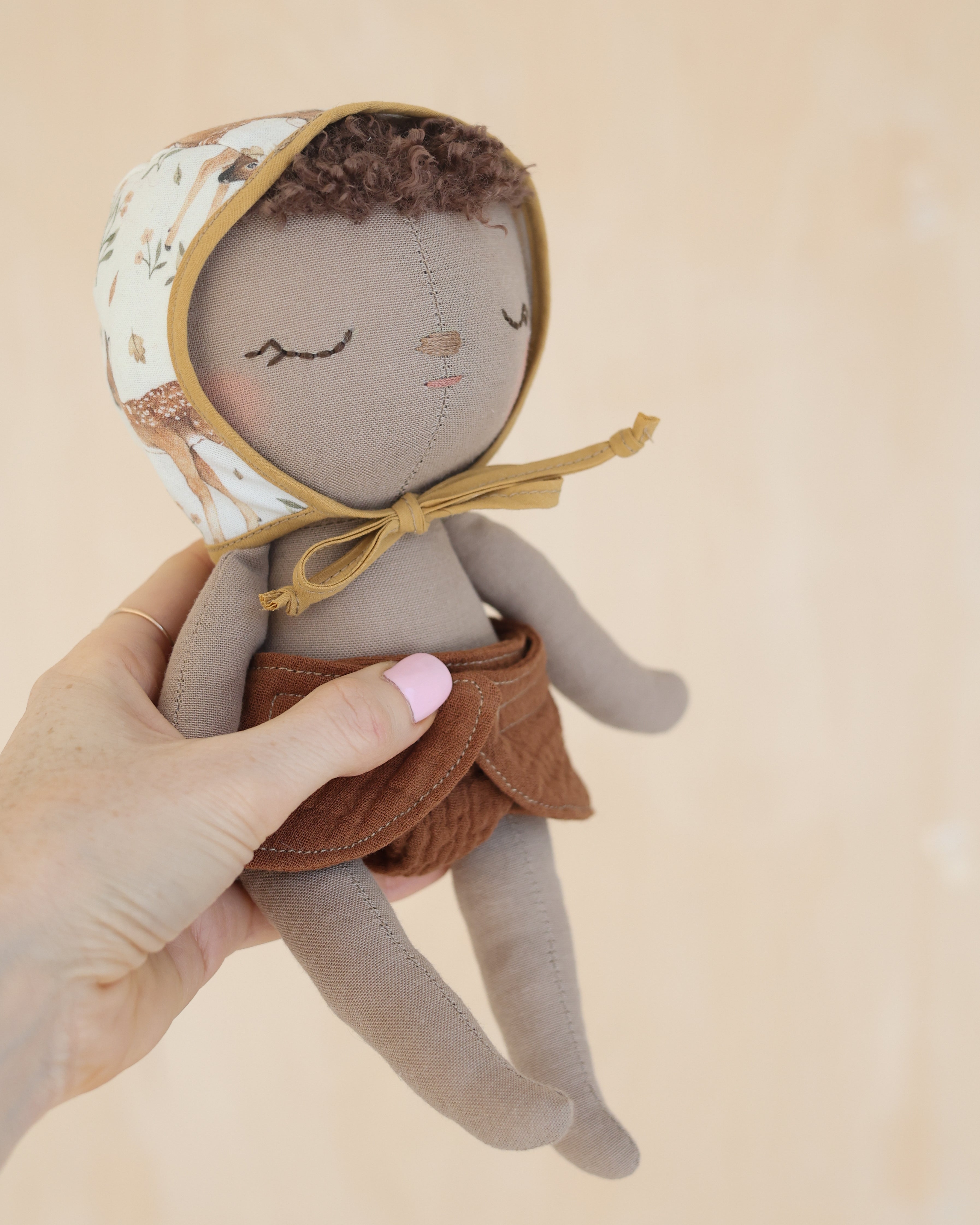 Baby Doll · Animal Bonnet & Diaper