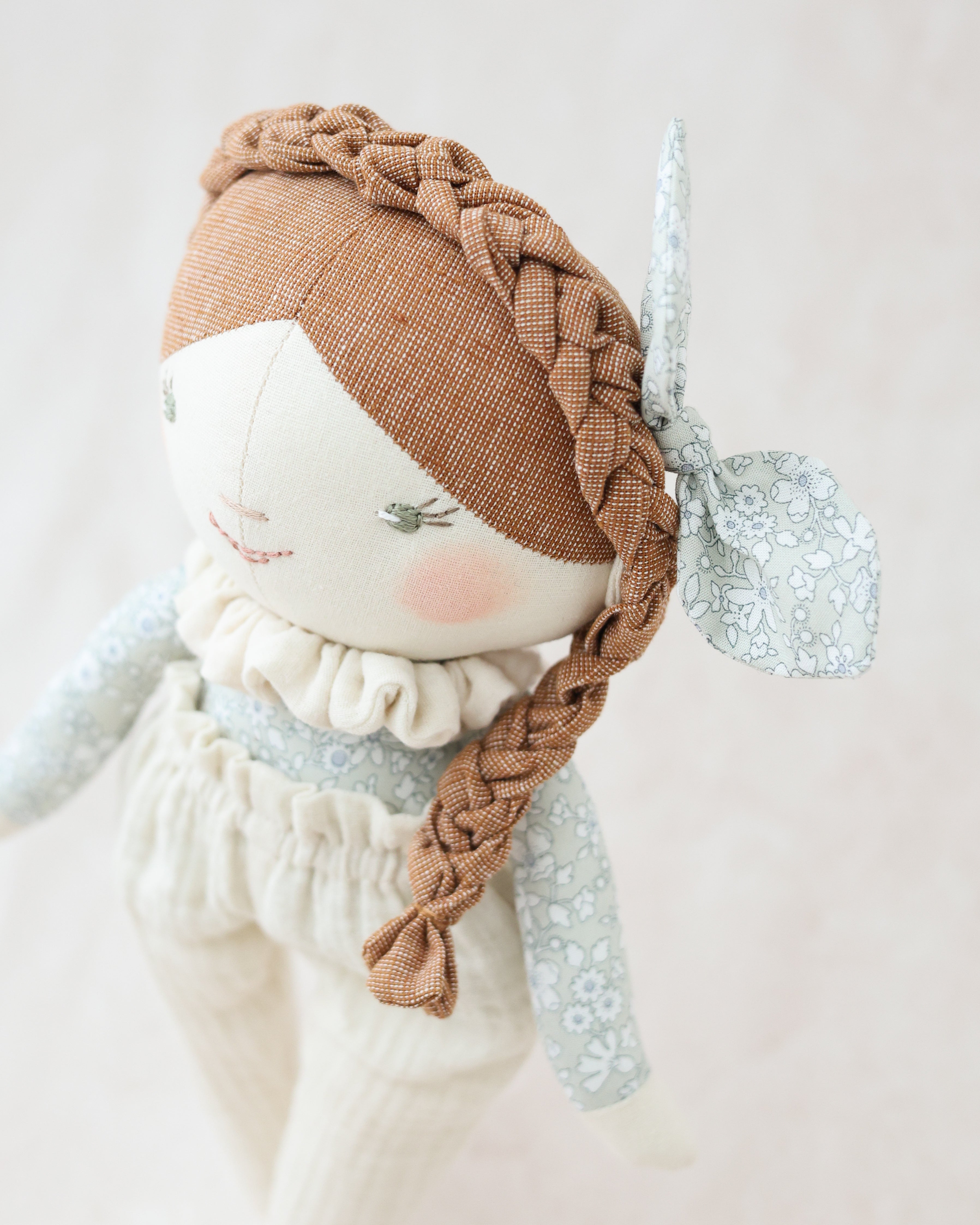 Classic Doll Braided Crown and Neutral Outfit