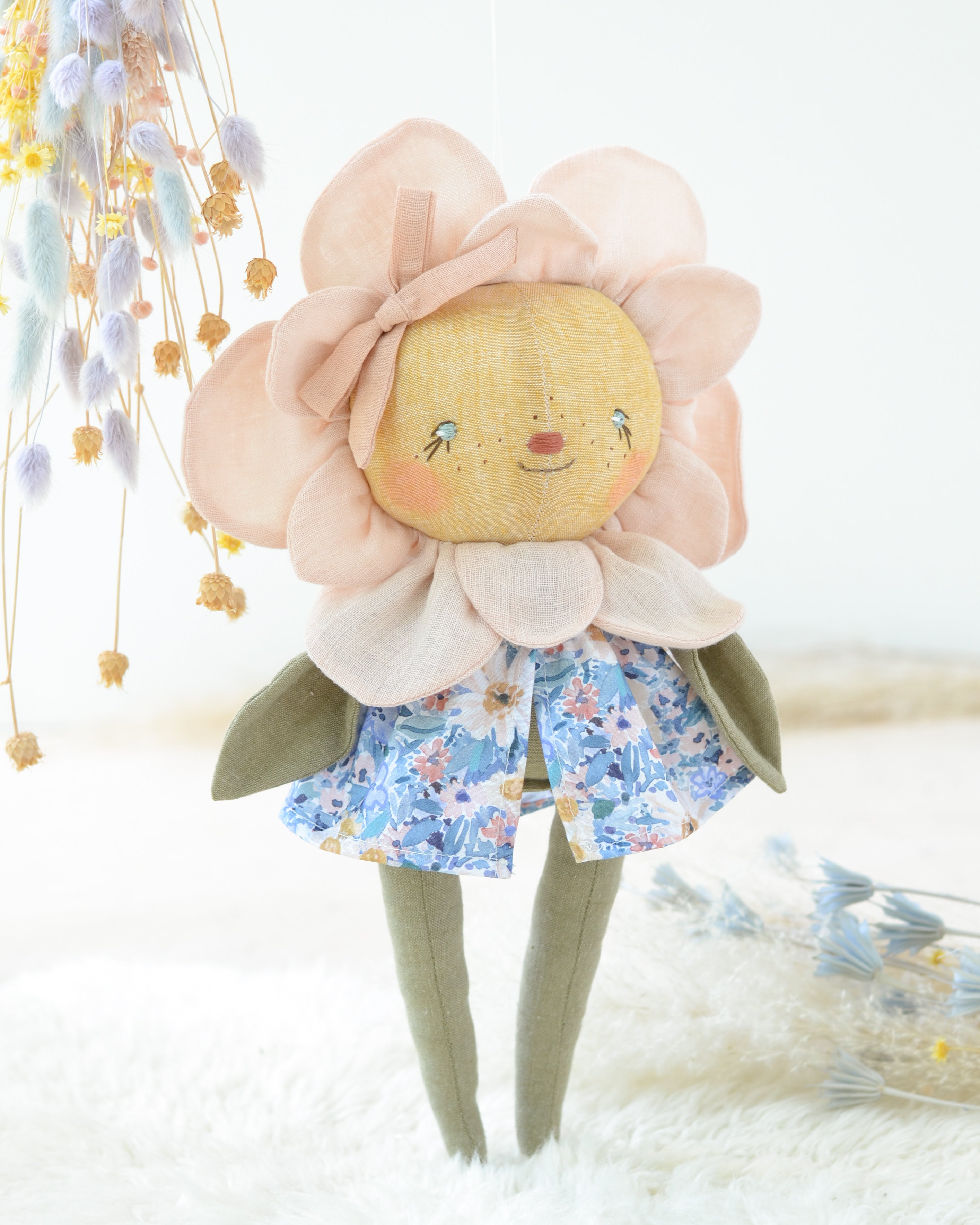 Pink Flower Soft Toy Flower Skirt
