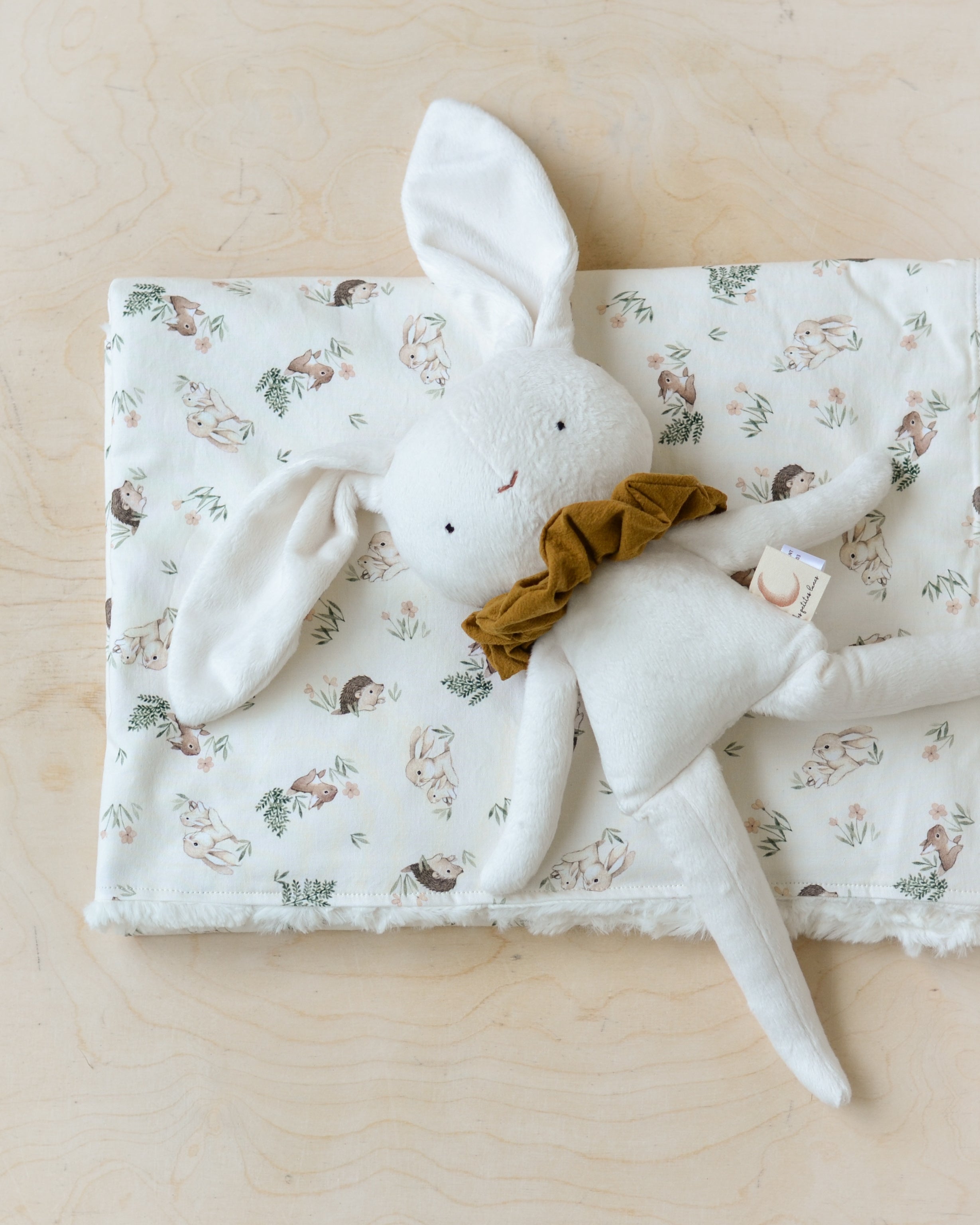 Duo peluche lapin et couverture | lapin