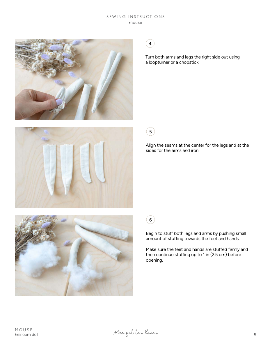 Sewing Pattern - mouse doll