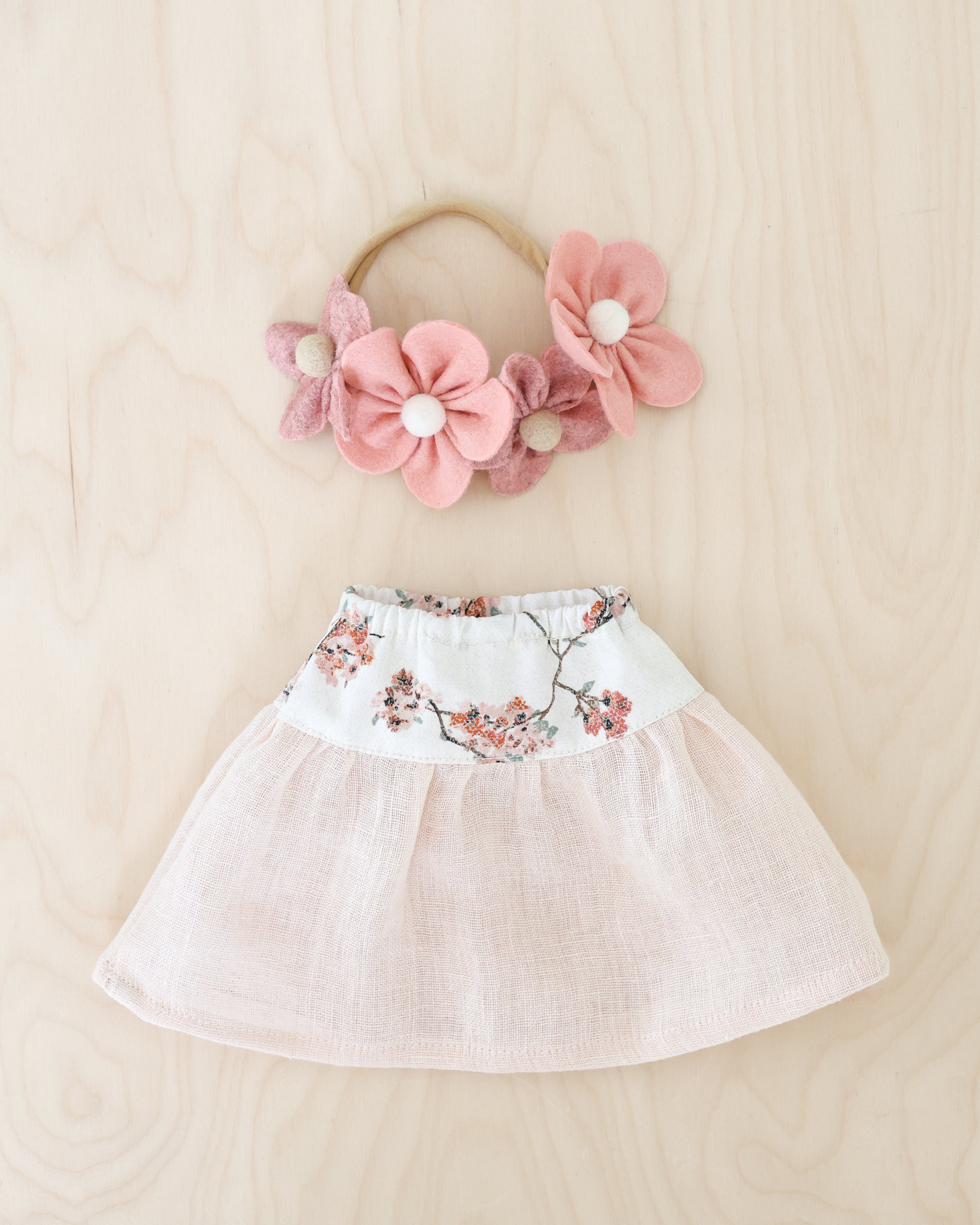 Sewing Pattern - Ruffle skirt + Flower crown