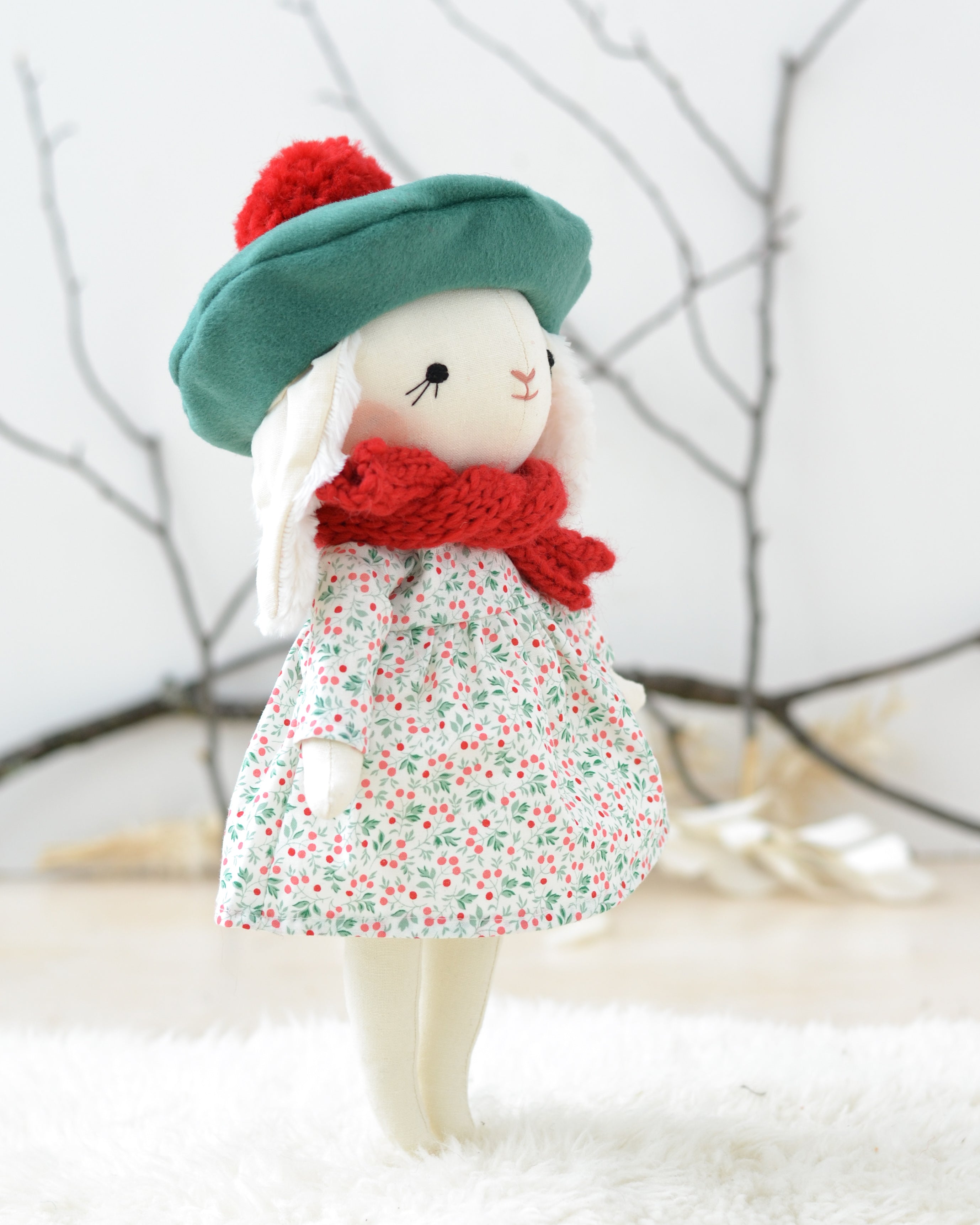 Bunny Soft Toy Jeanne French Beret