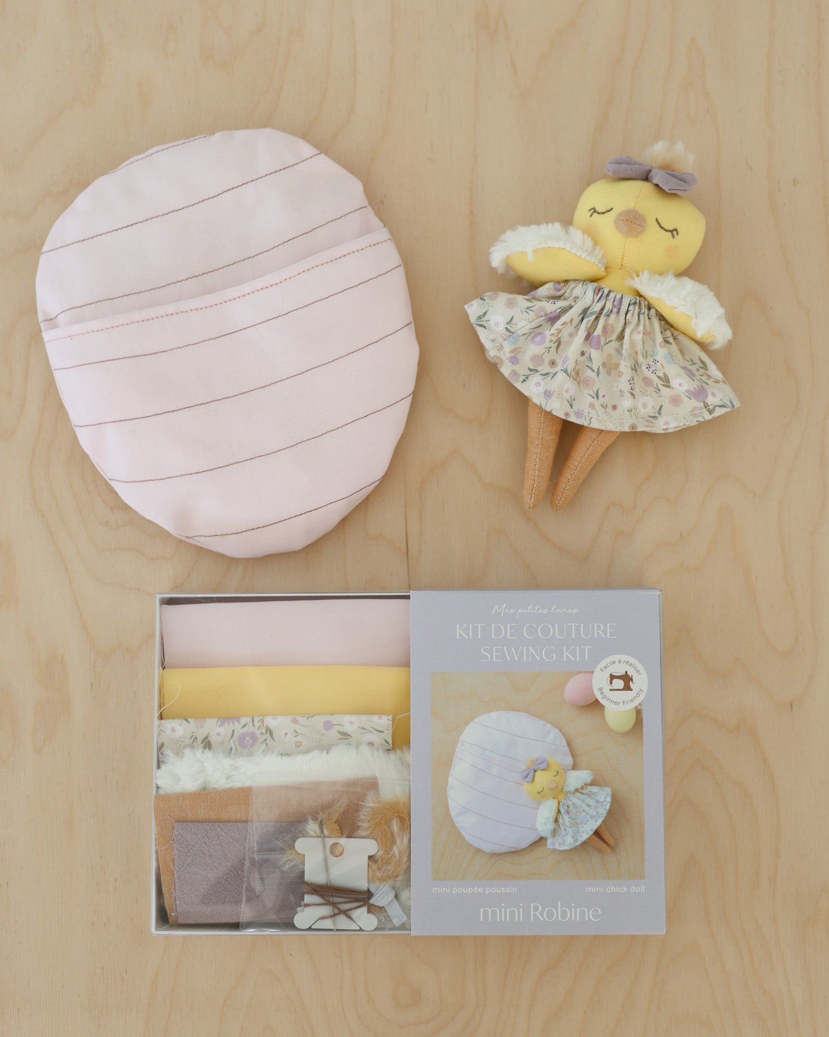 裁縫キット - ミニひよこ人形ロビン