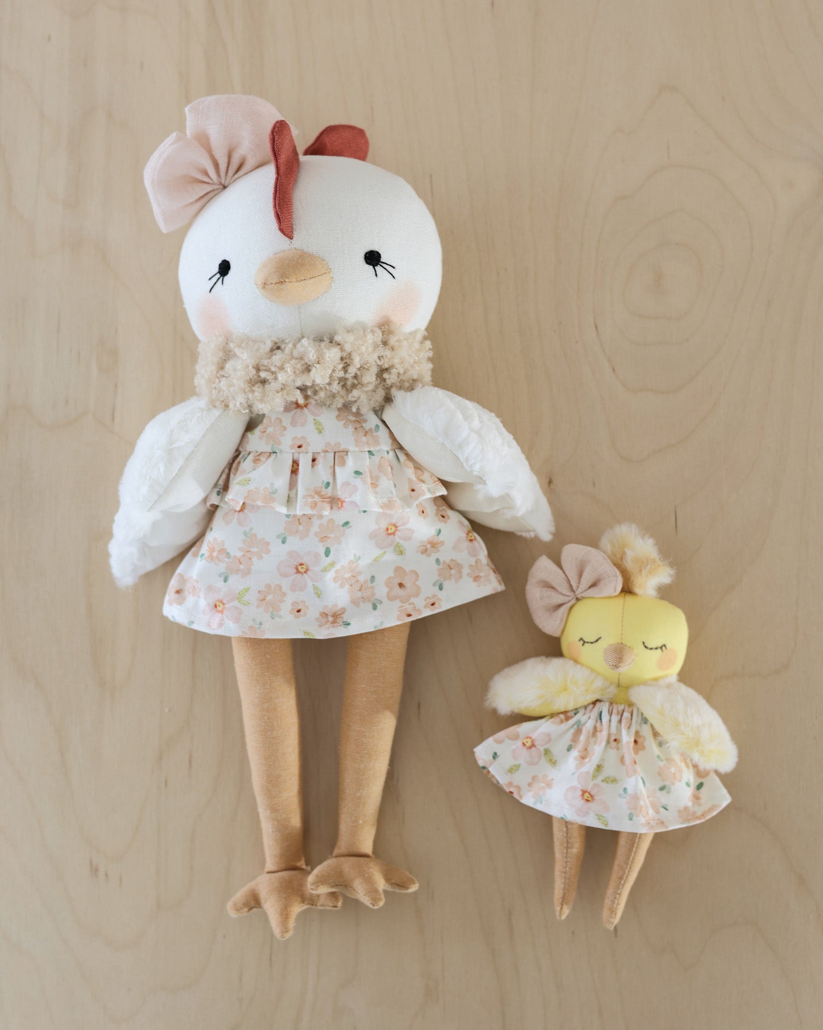 ママと赤ちゃんのチキンドールソフトトイ