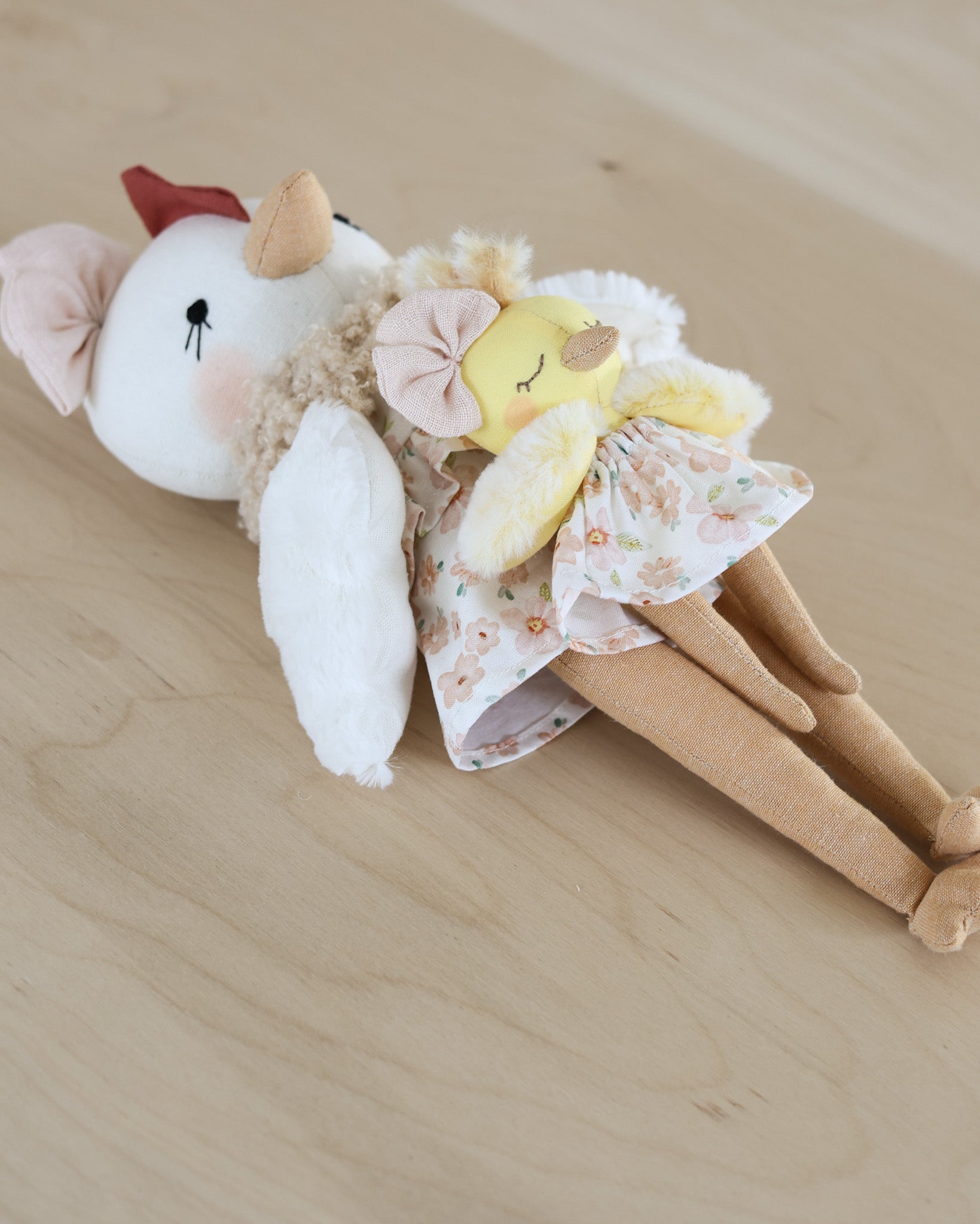 Mama + bebé Conejo Muñeca Juguete Suave