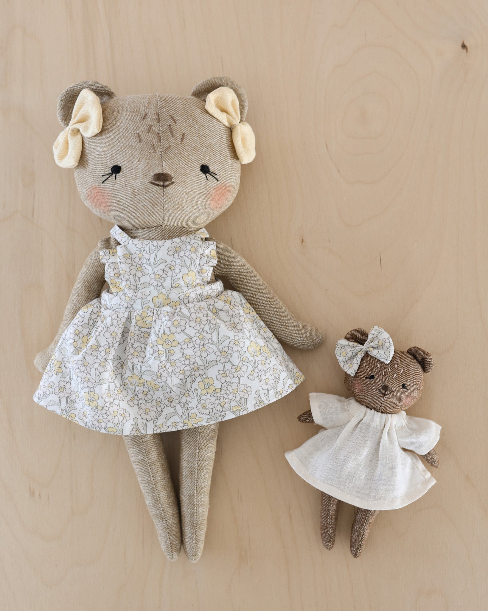 Mama + bebé Conejo Muñeca Juguete Suave