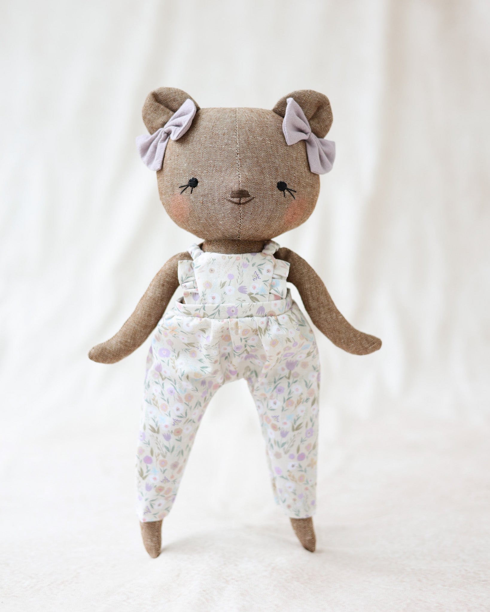 Bear Soft Toy Charlotte floral jumpsuit