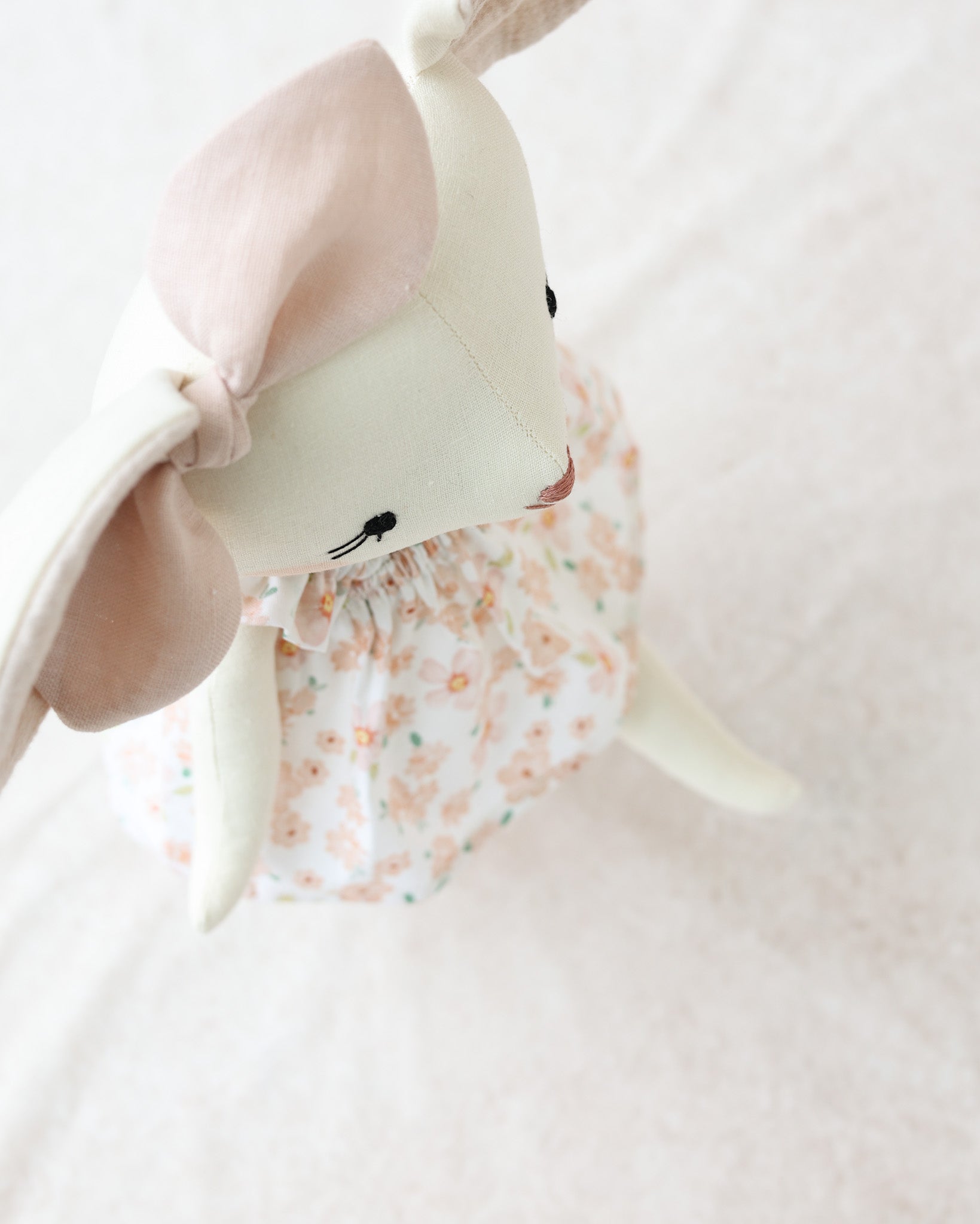 Mouse Soft Toy Laure in a floral dress