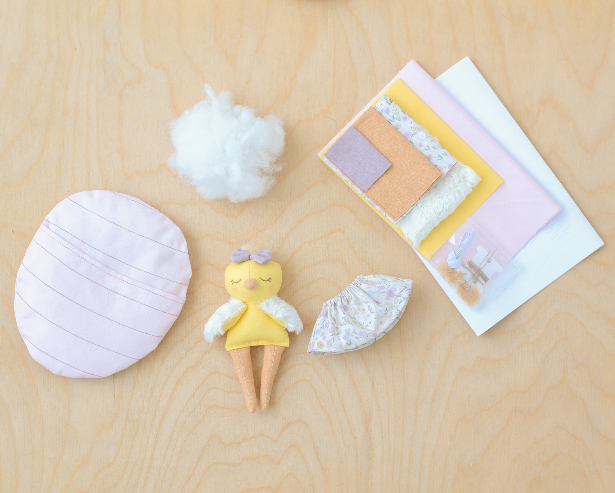 Mini chick Easter sewing project