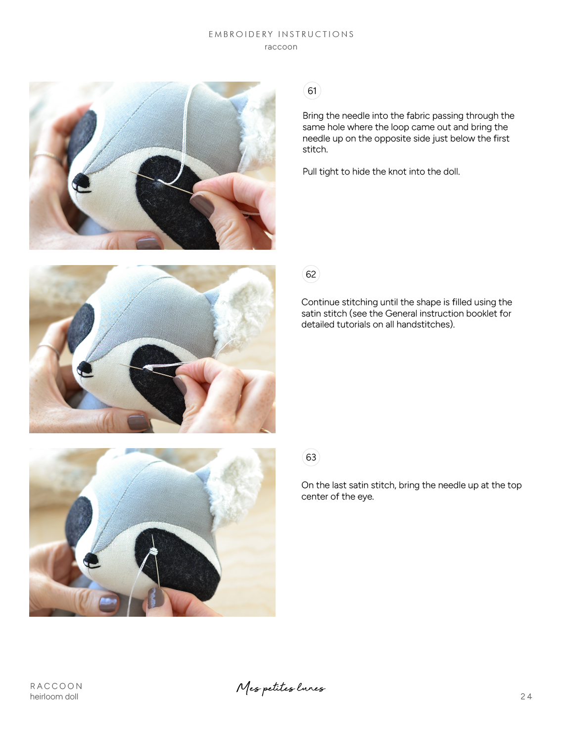 Patron de Couture - Raton Laveur