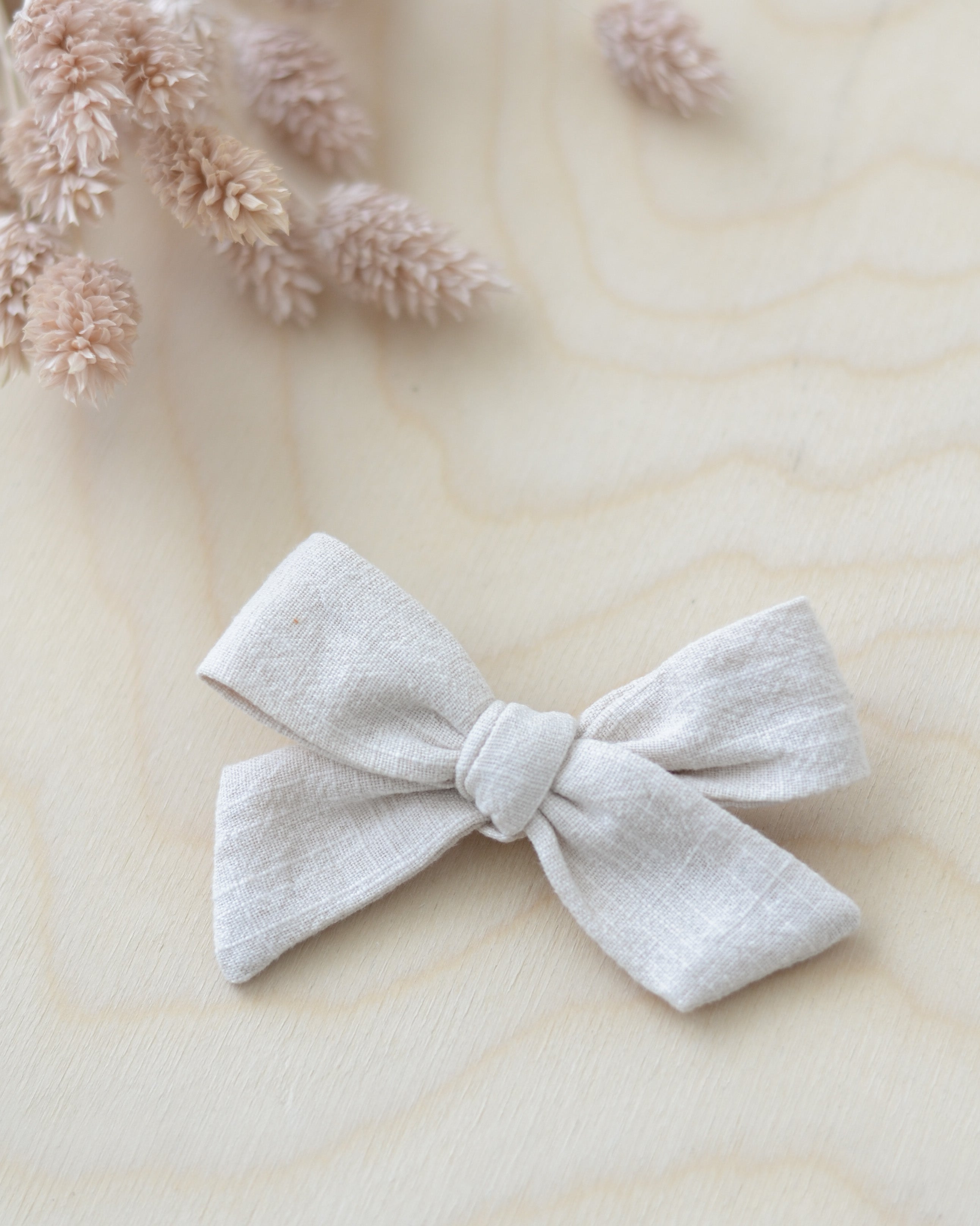 Cream Hair Bow