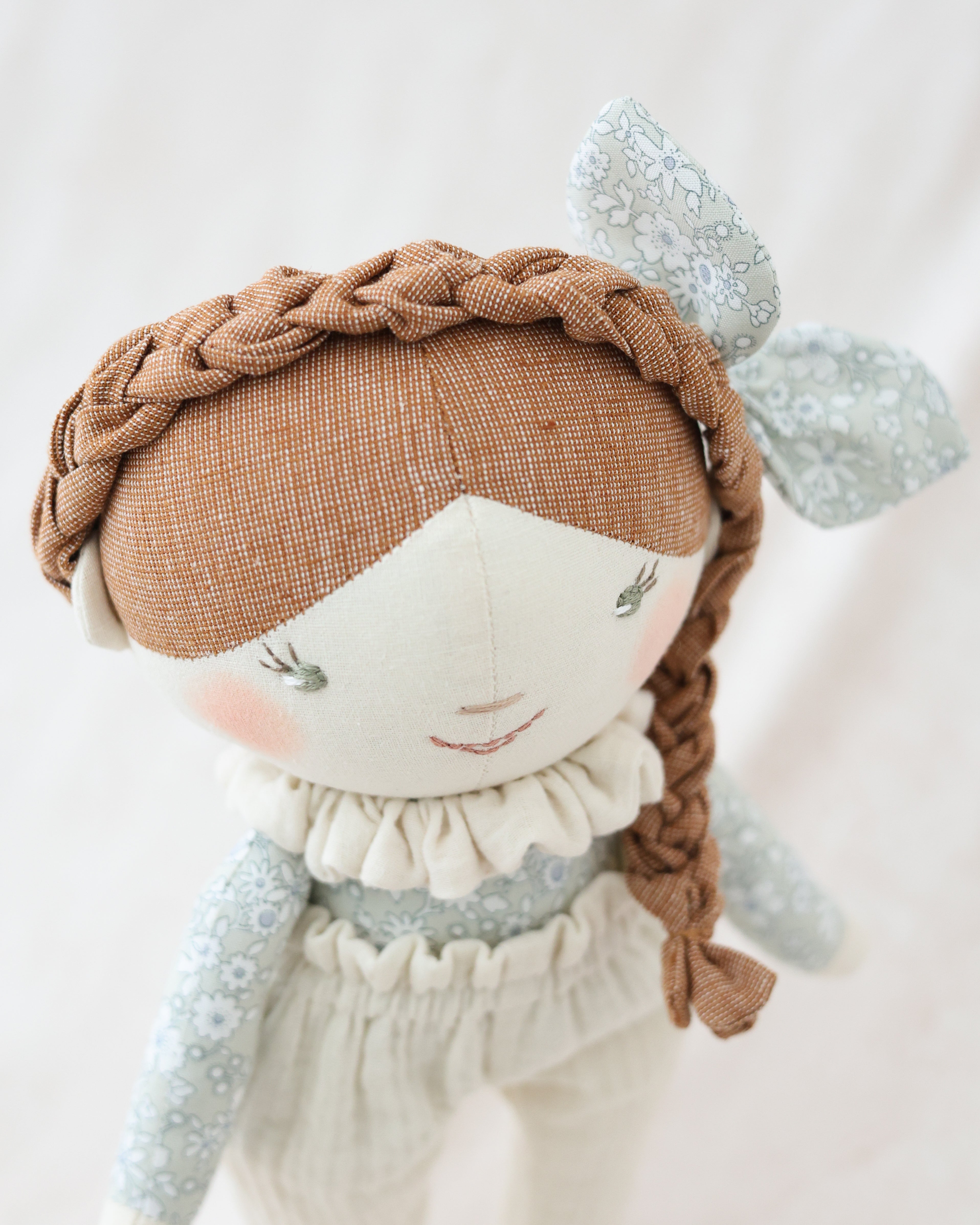 Classic Doll Braided Crown and Neutral Outfit