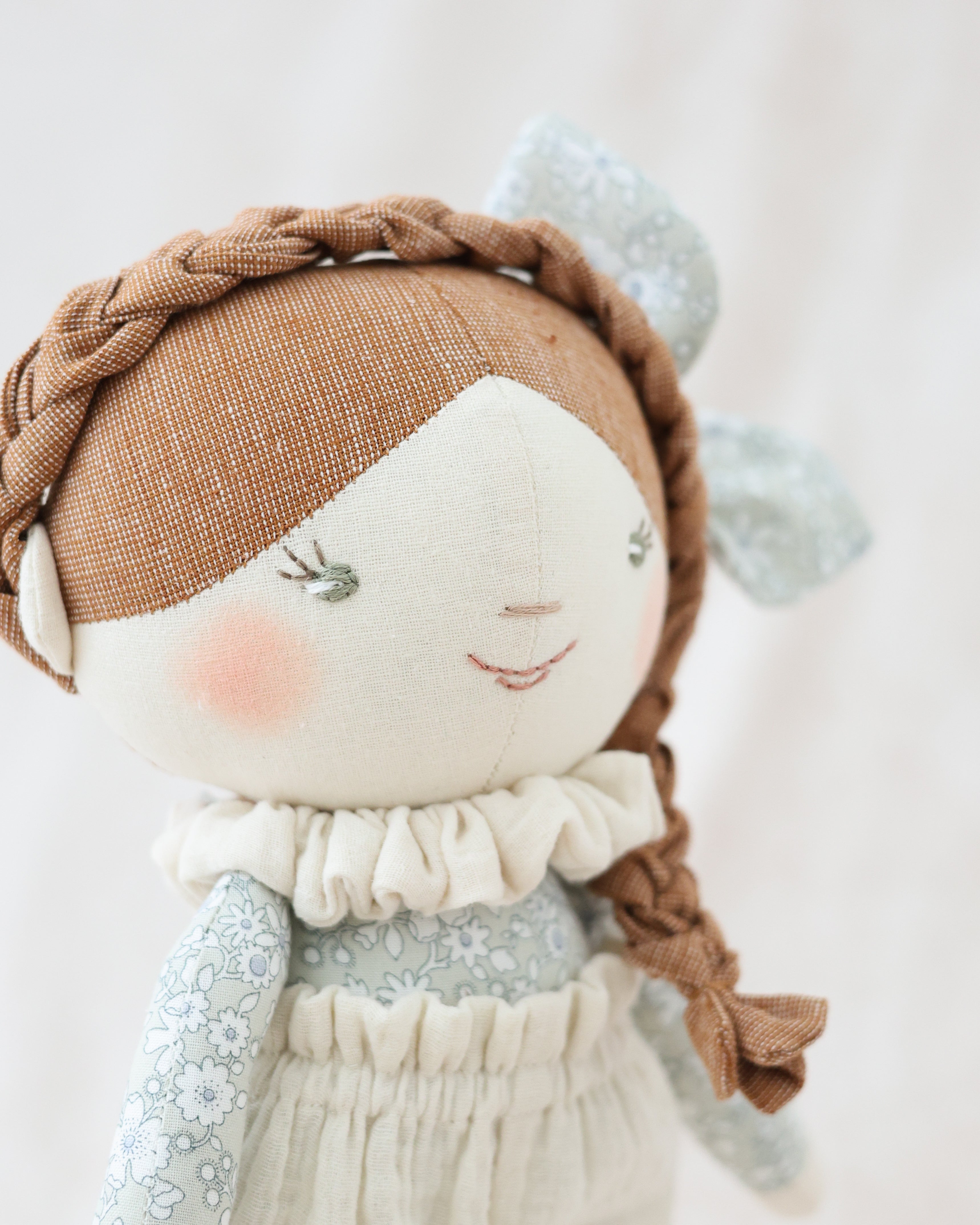 Classic Doll Braided Crown and Neutral Outfit