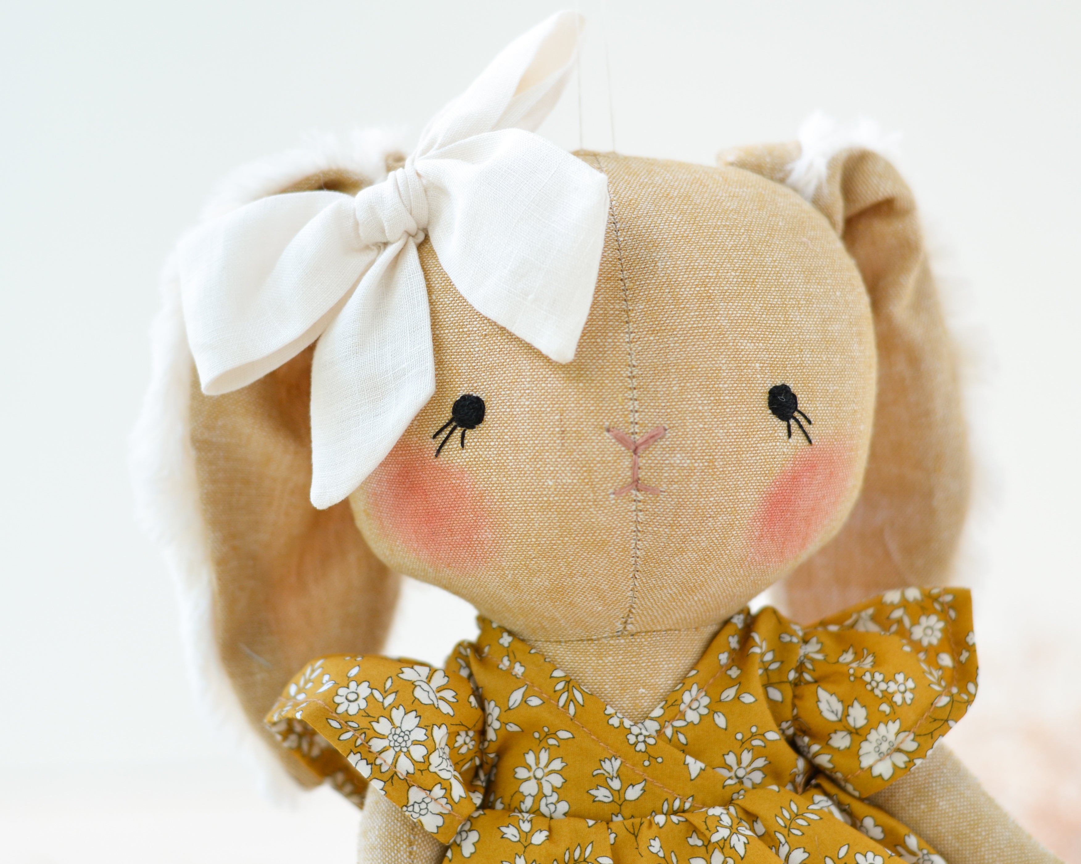 Bunny Soft Toy Jeanne Yellow Flower Dress