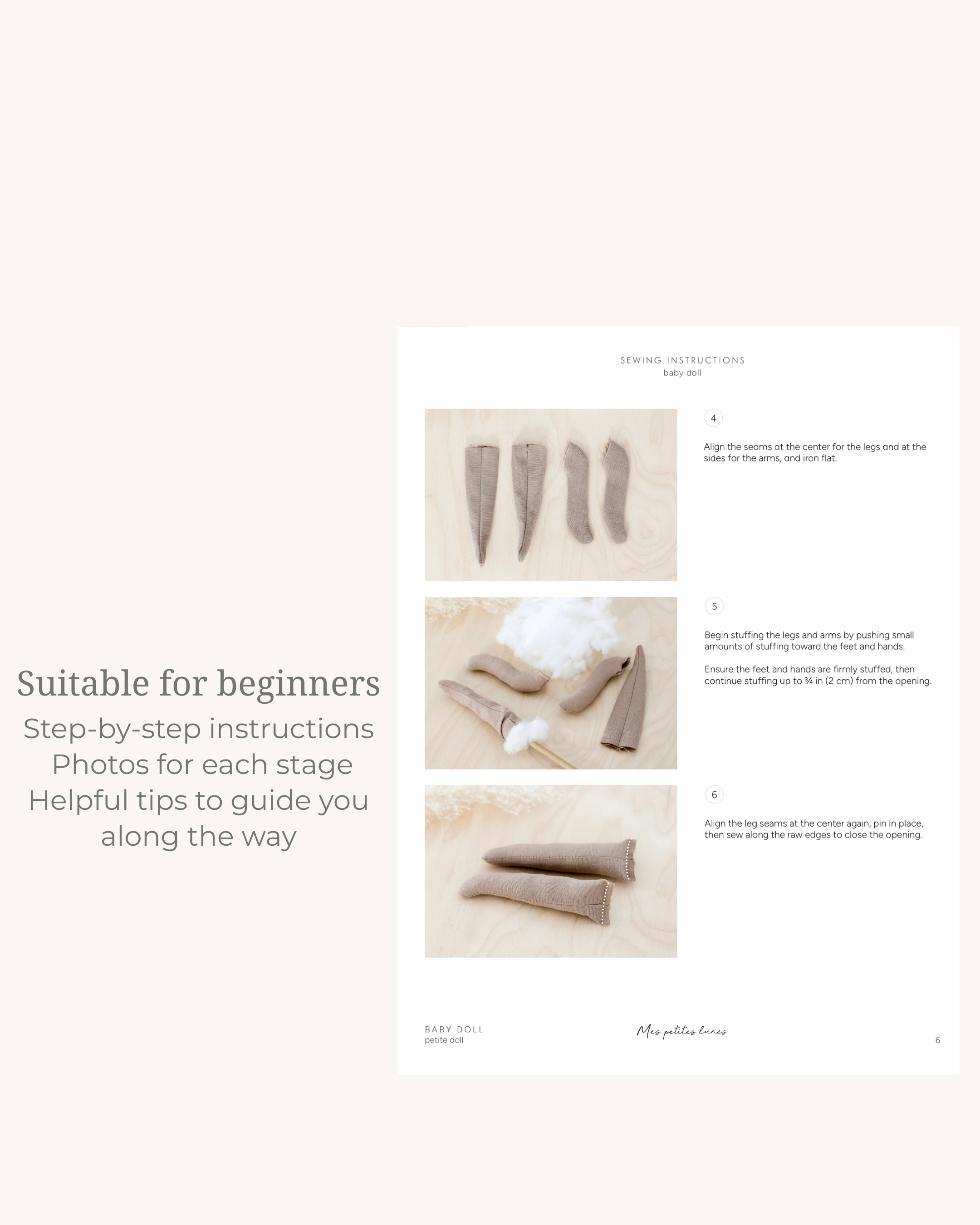 Baby Doll Sewing Pattern – PDF Digital Download