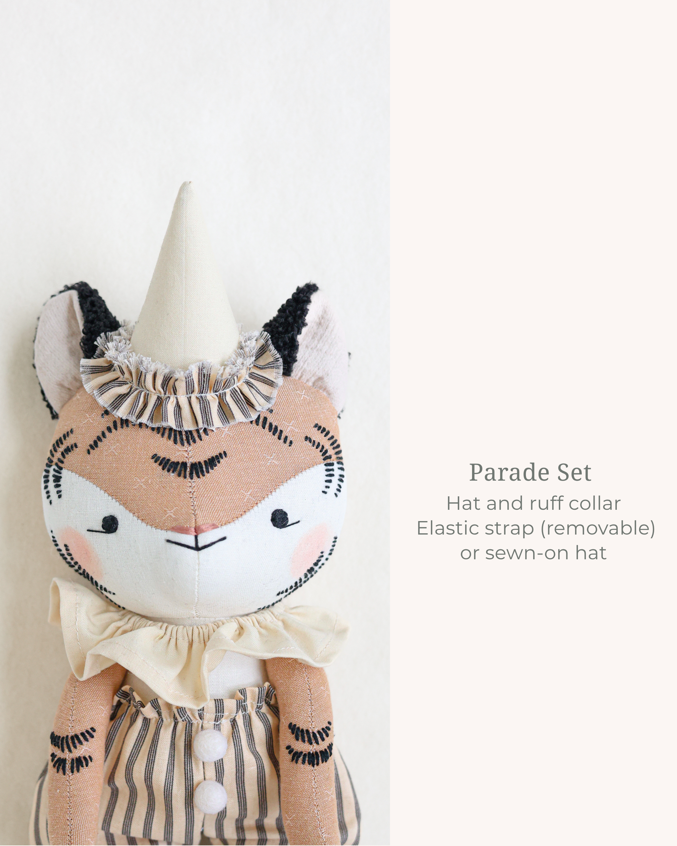 Tiger Doll Sewing Pattern – PDF Digital Download