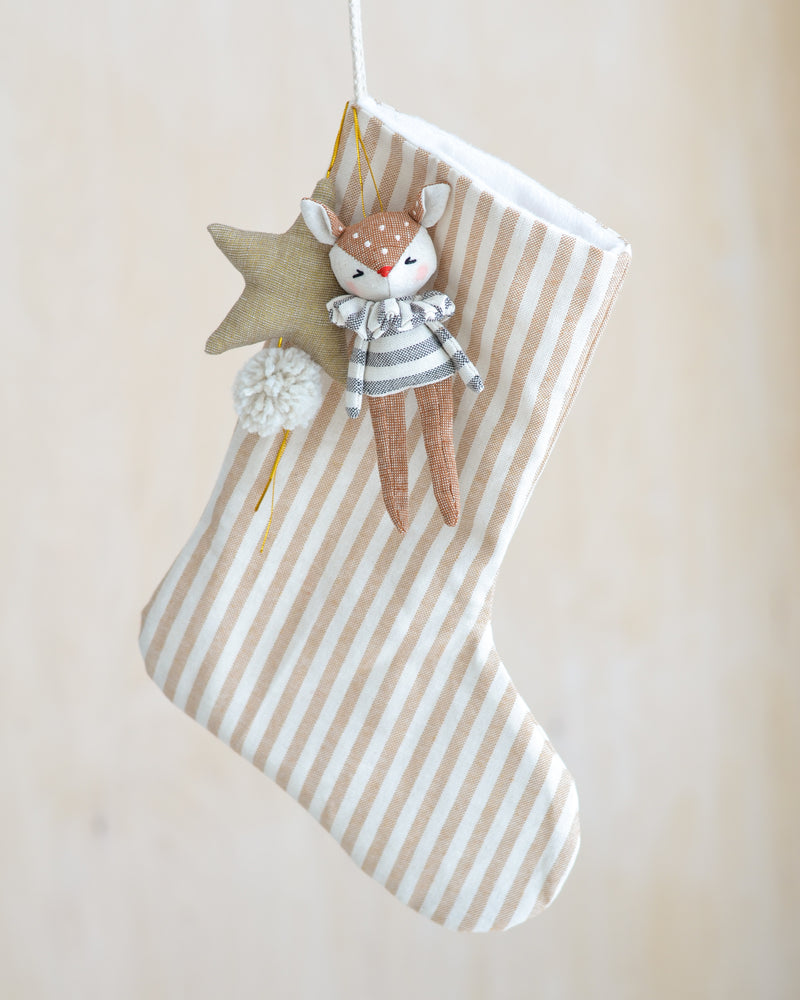 Christmas stocking with ornements