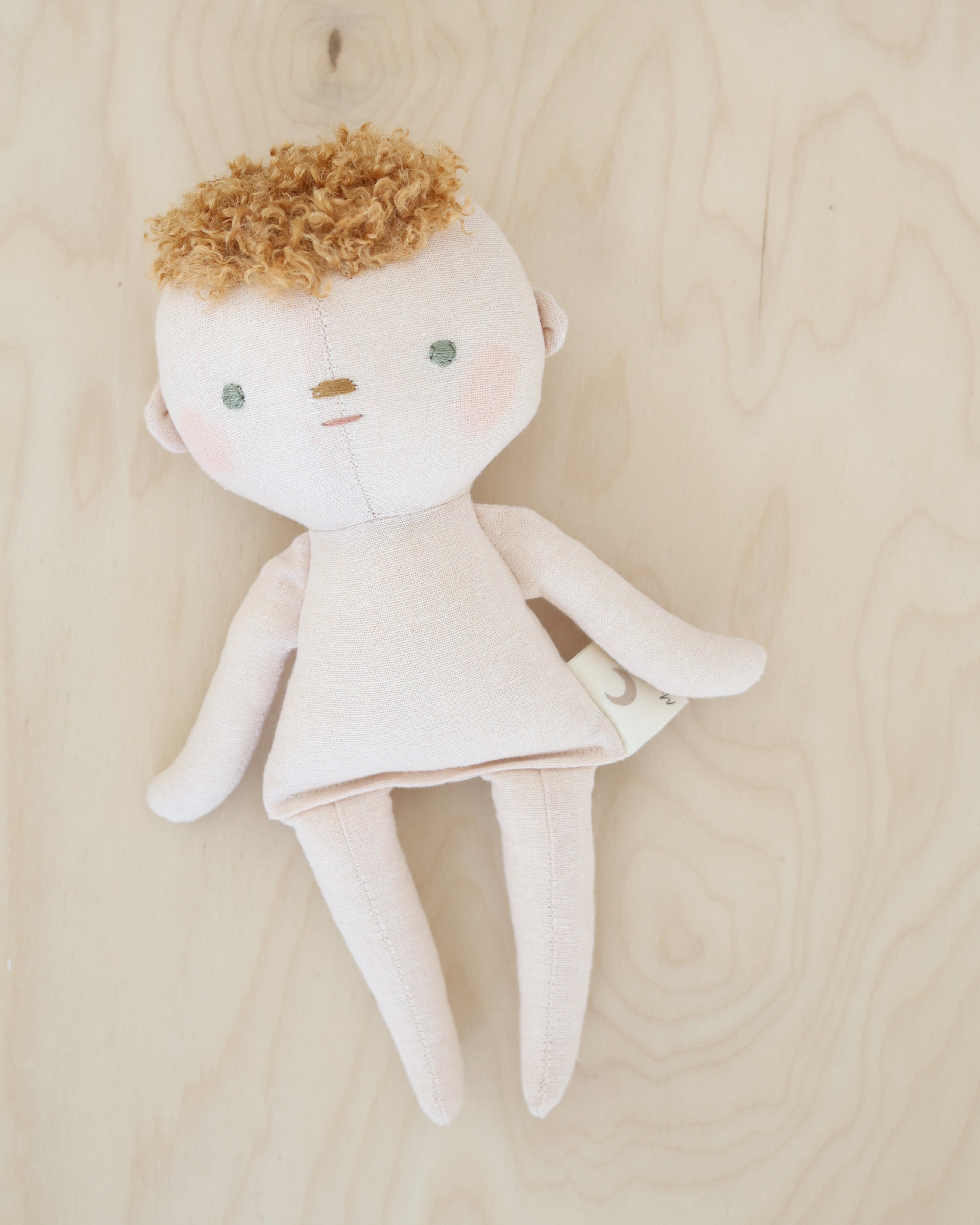 Baby Doll · Sage Striped Bonnet & Diaper