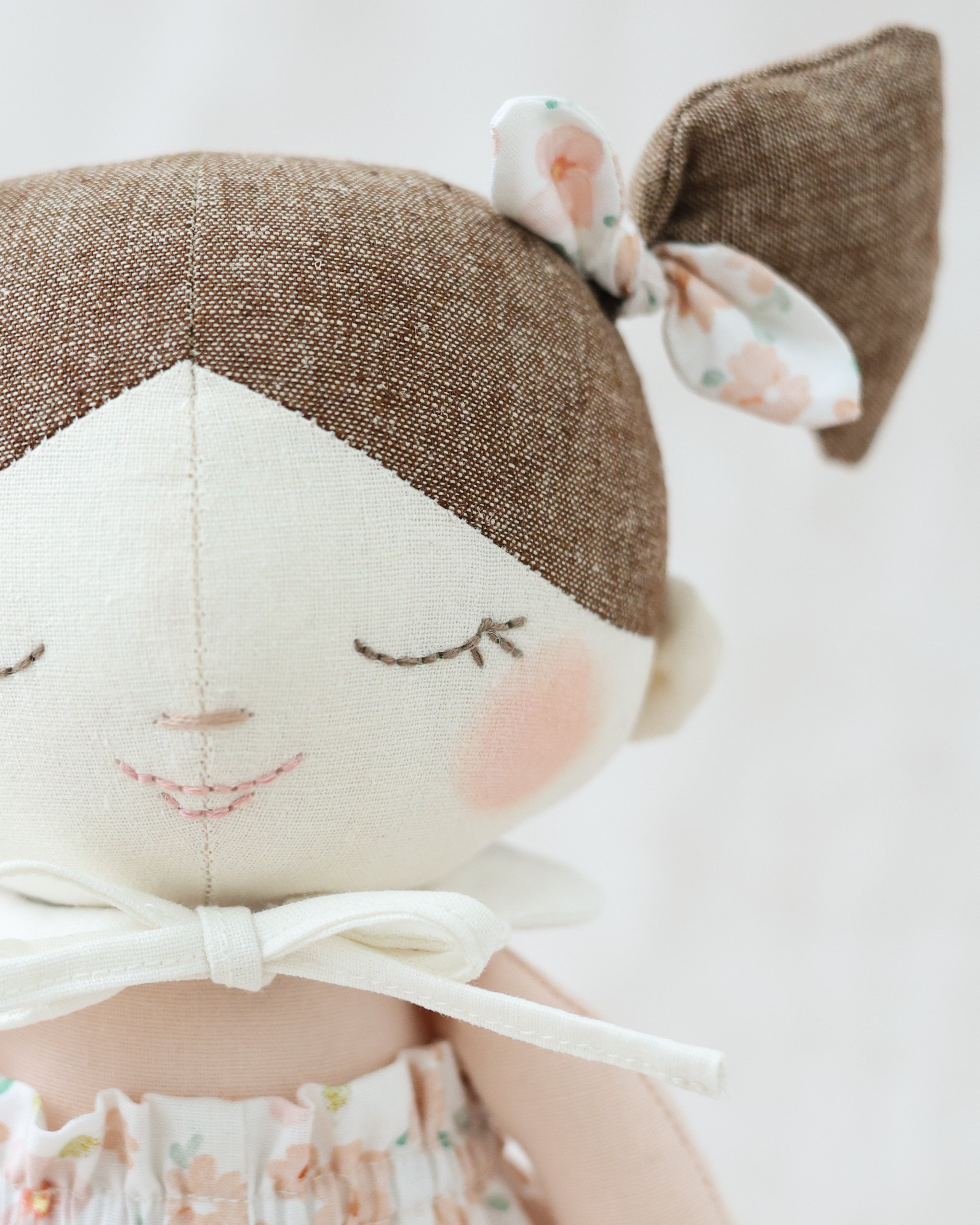 Classic Doll Brown Pigtails and Floral pants