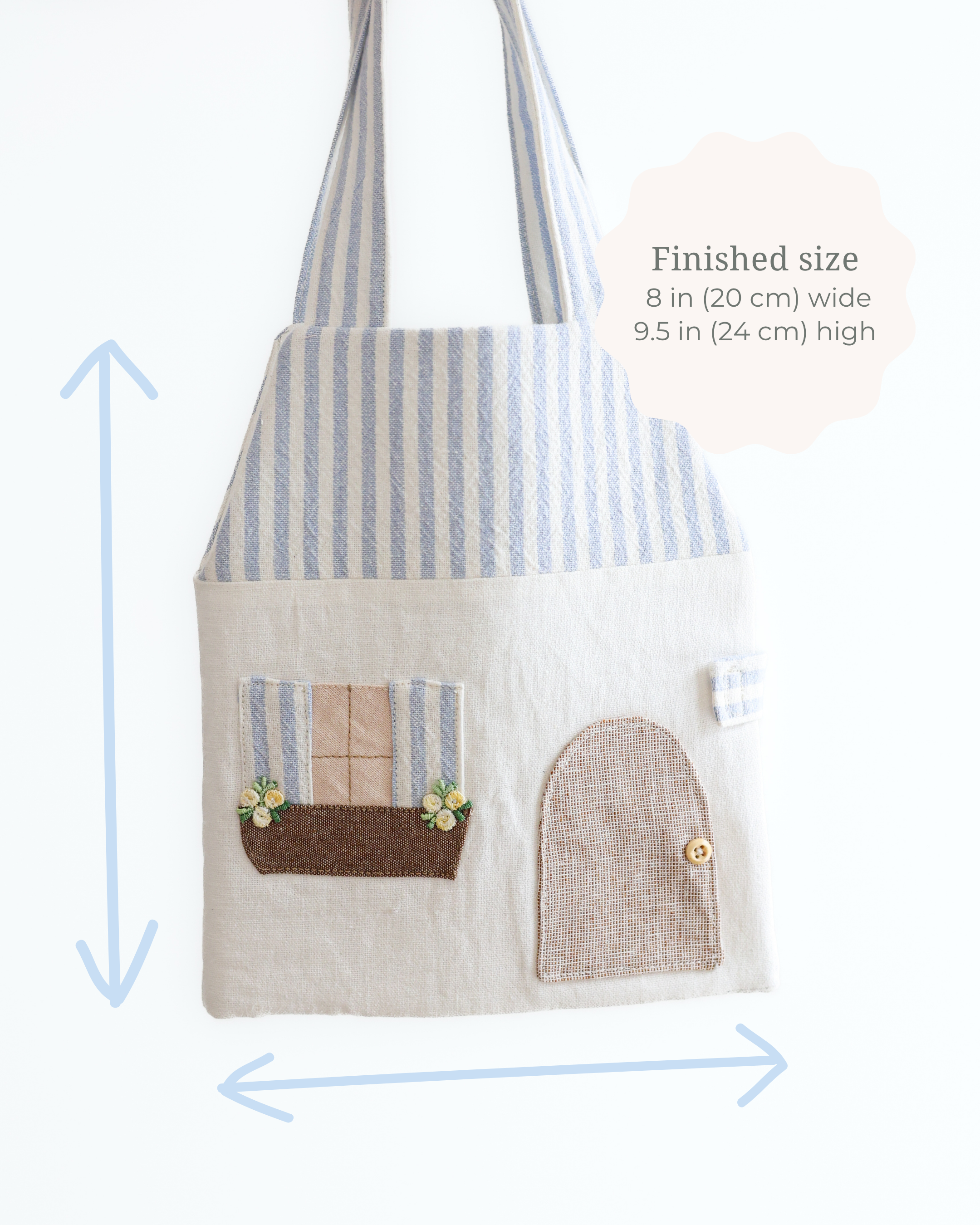 Dollhouse Play Bag Sewing Pattern – PDF Digital Download