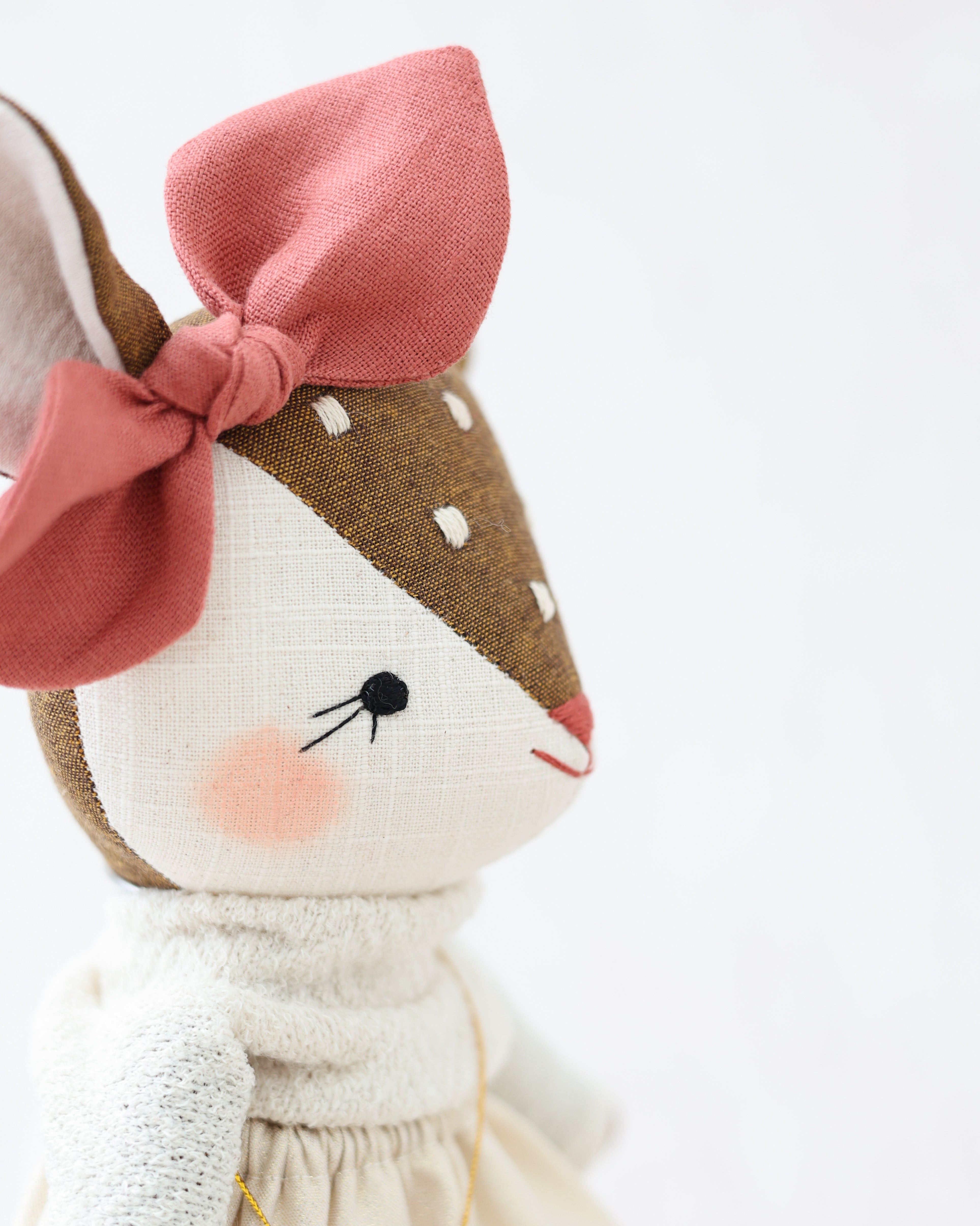 Fawn Doll Glitter Skirt and Candy Cane Ornement