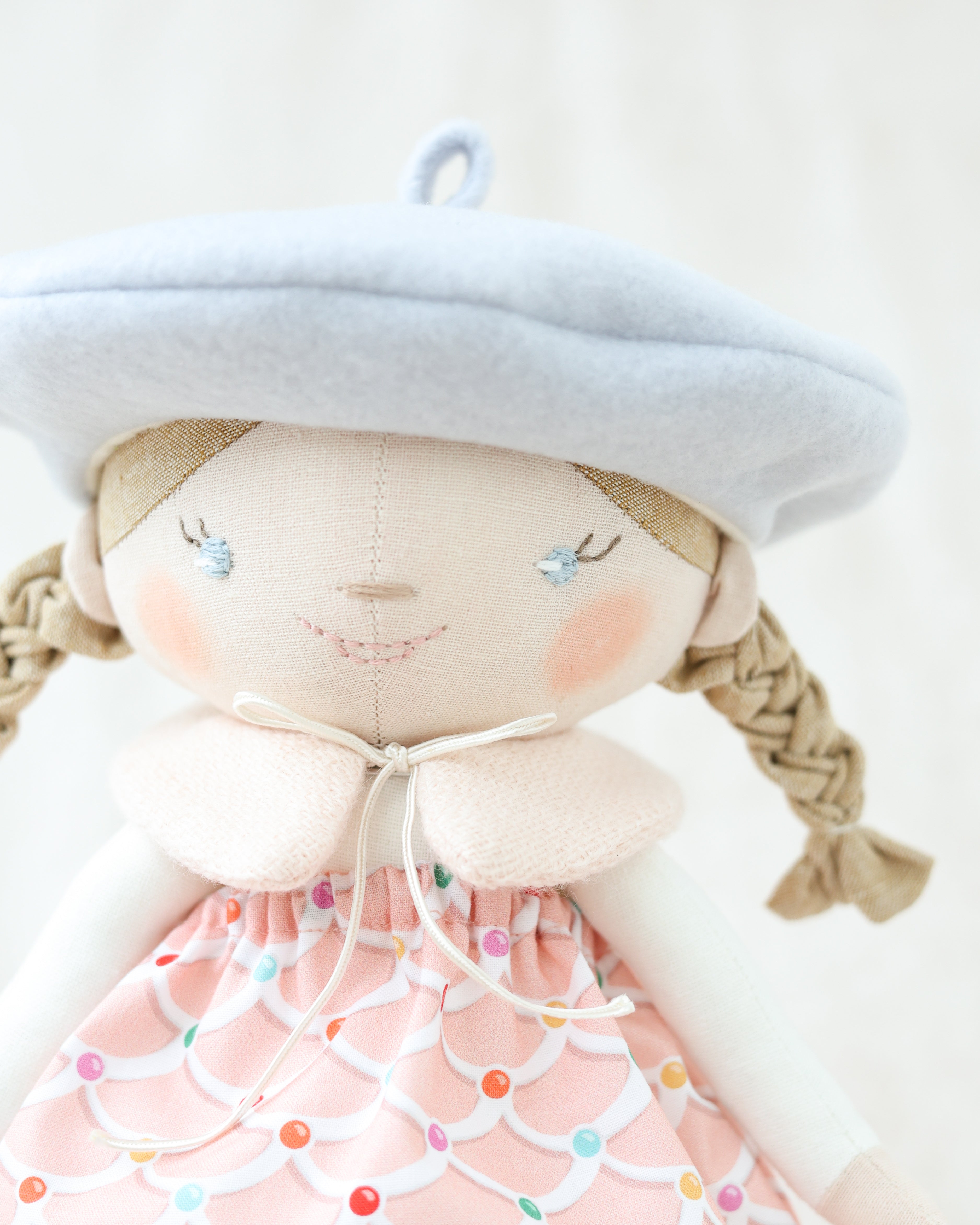 Classic Doll in Pink Skirt with French Beret