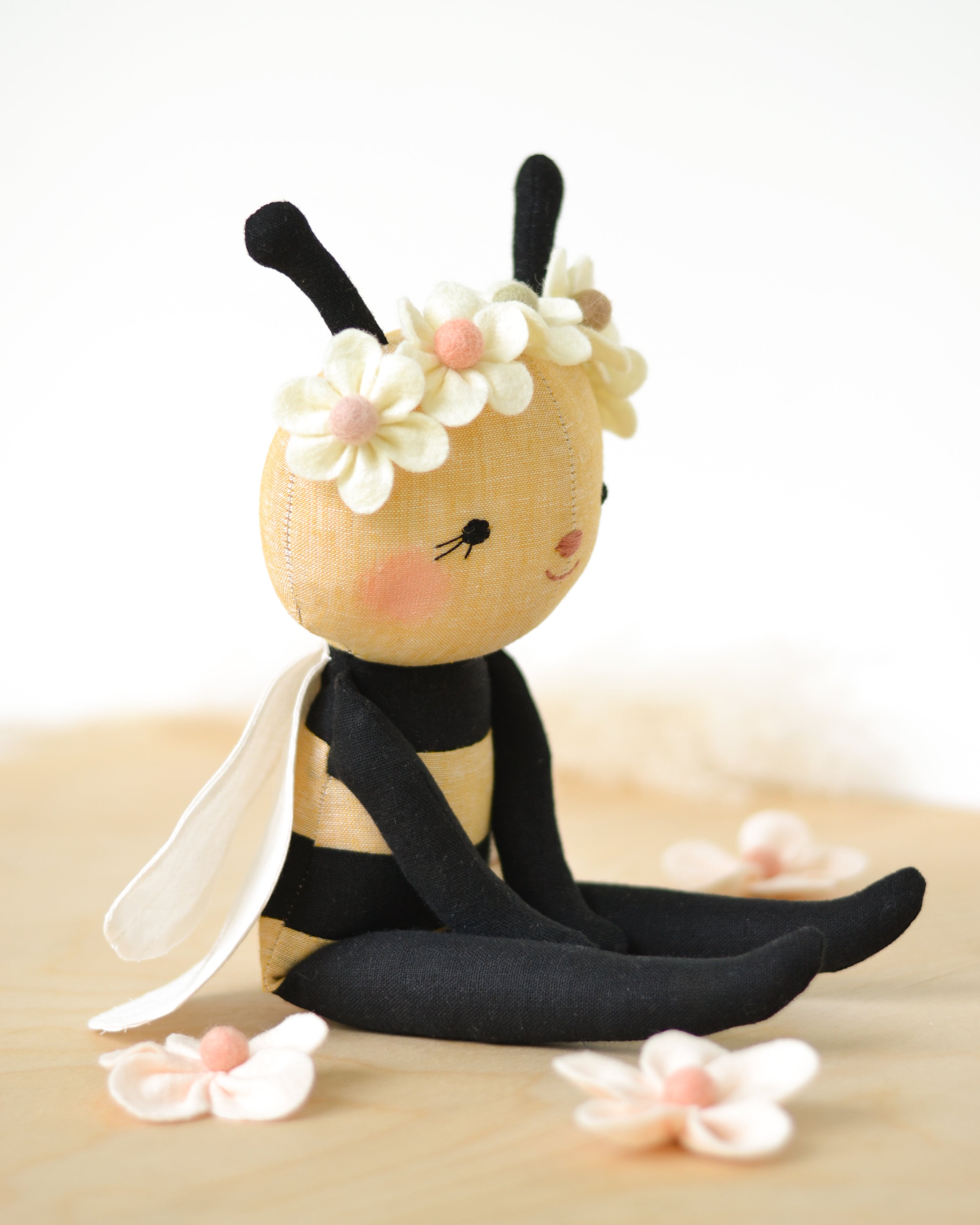 Bee Soft Toy Sewing Pattern – PDF Digital Download