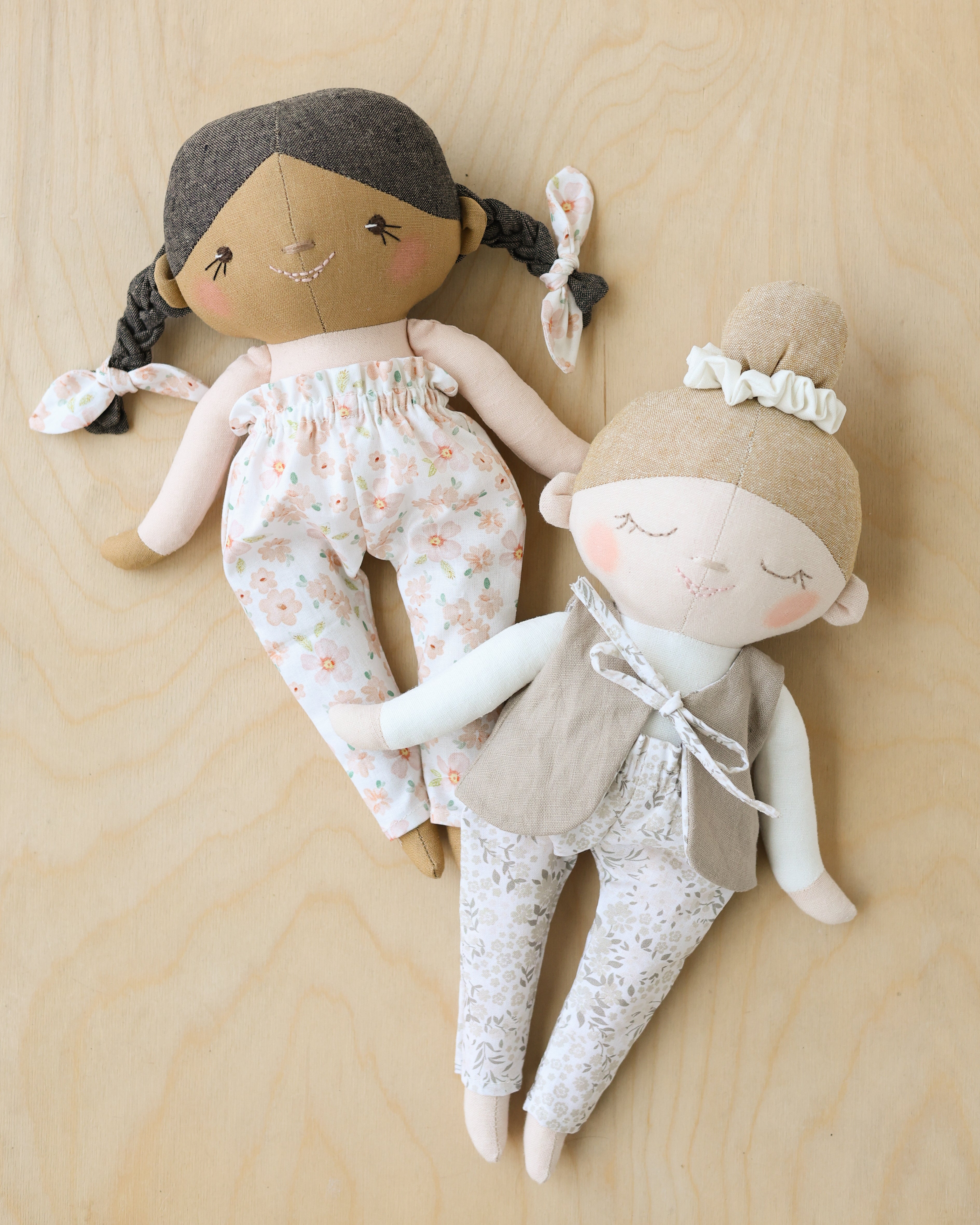 Classic doll with Fabric Hair Sewing Pattern
