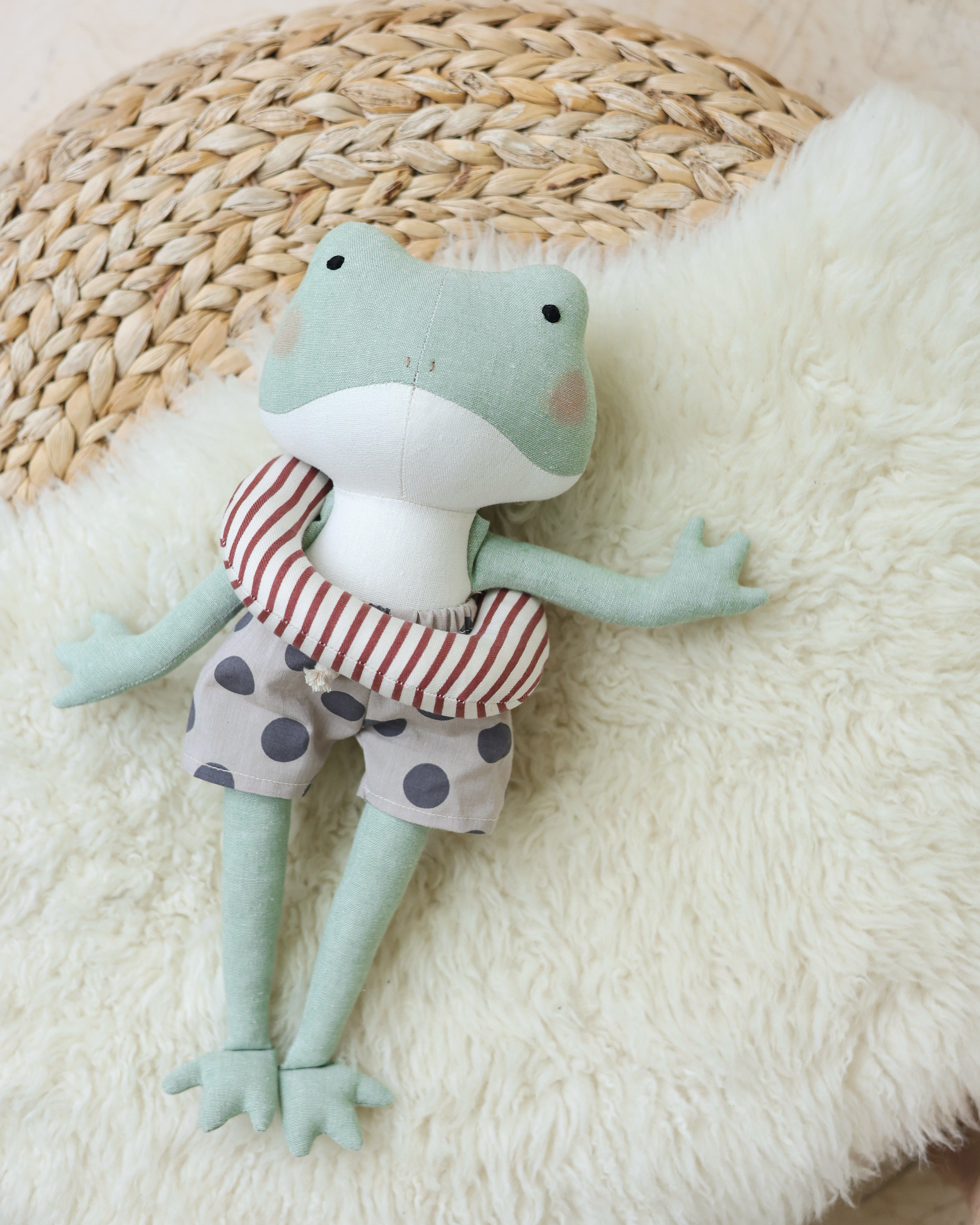 Frog Soft Toy with Swim Ring