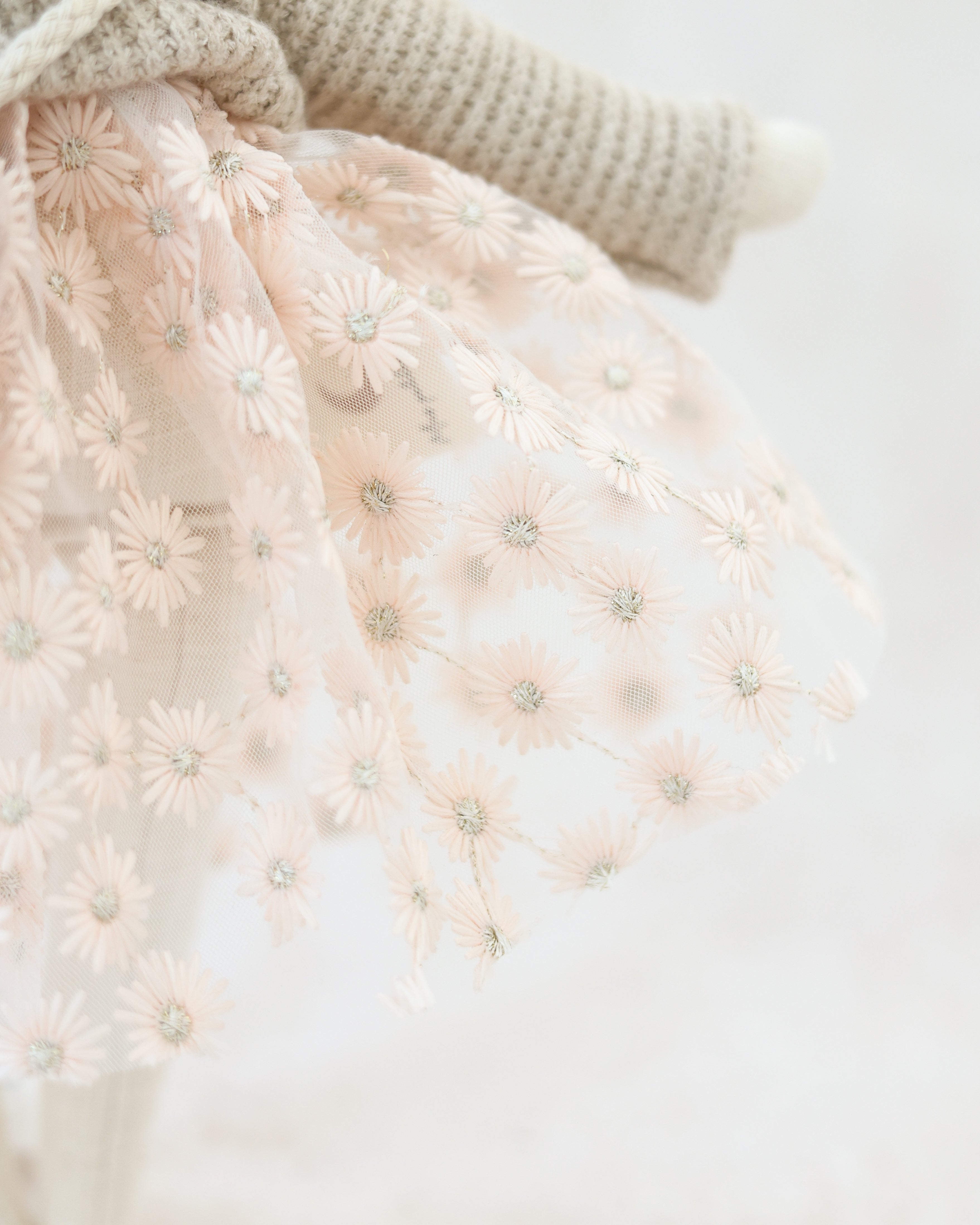 Laure · Mouse Doll · Pink Floral Embroidered Skirt