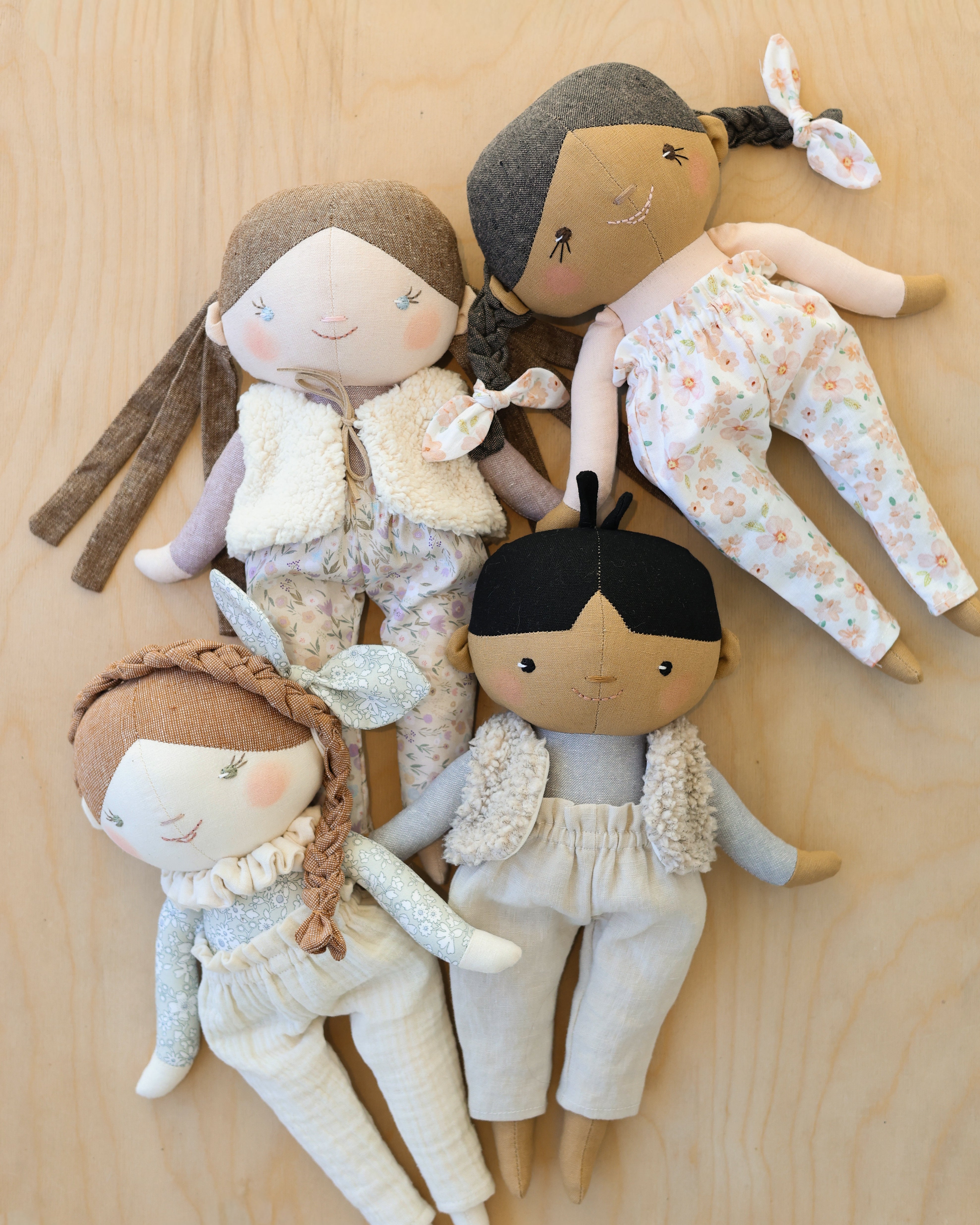 Classic doll with Fabric Hair Sewing Pattern