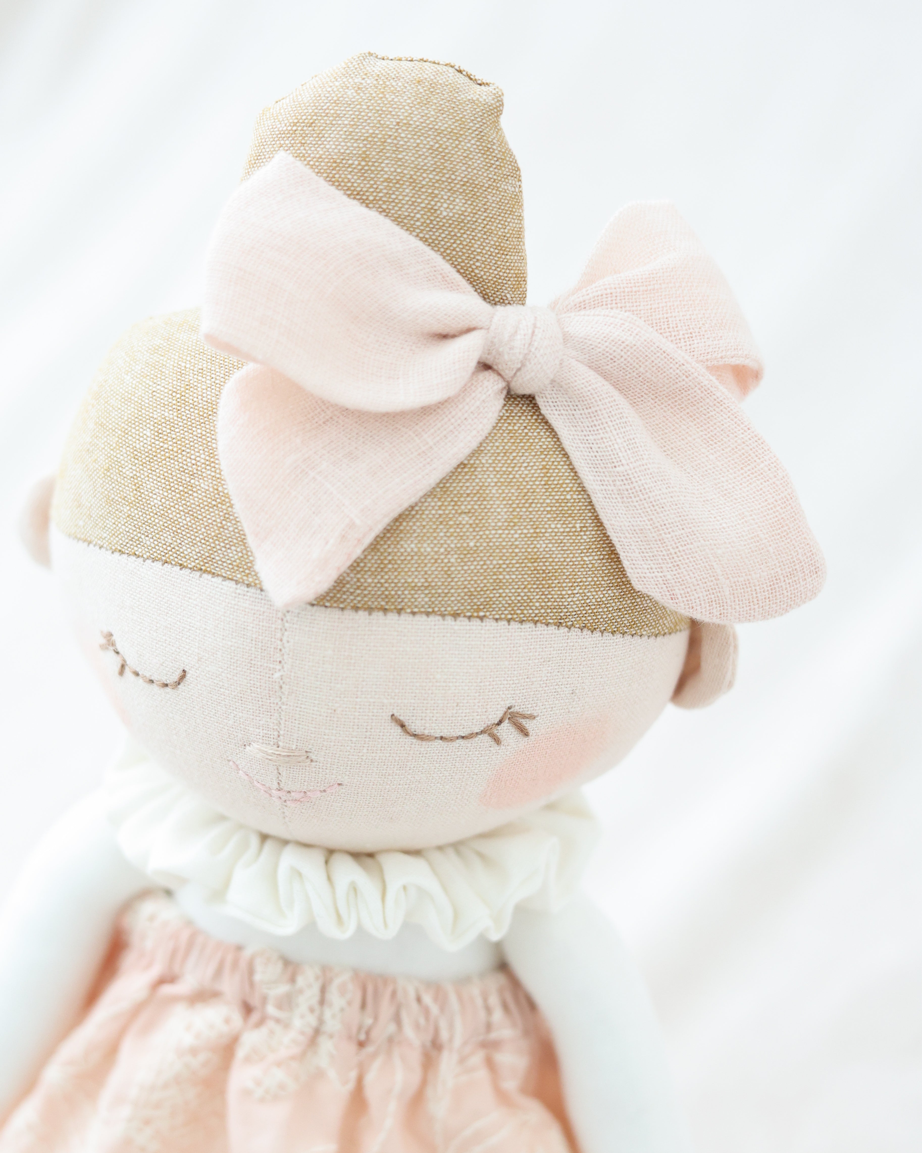 Classic Doll Blond Bun and Pink Skirt