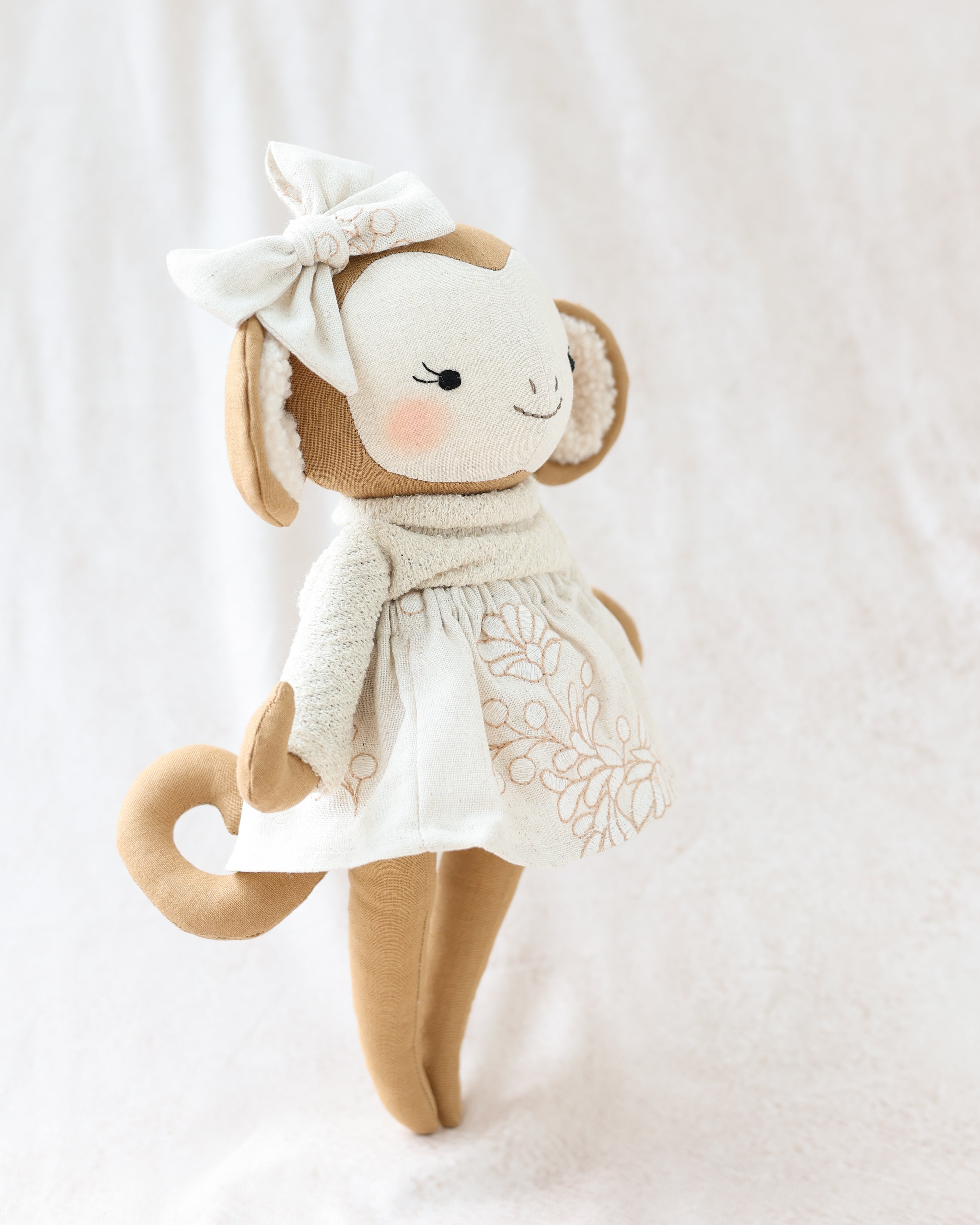 Monkey Plushie Neutral Skirt