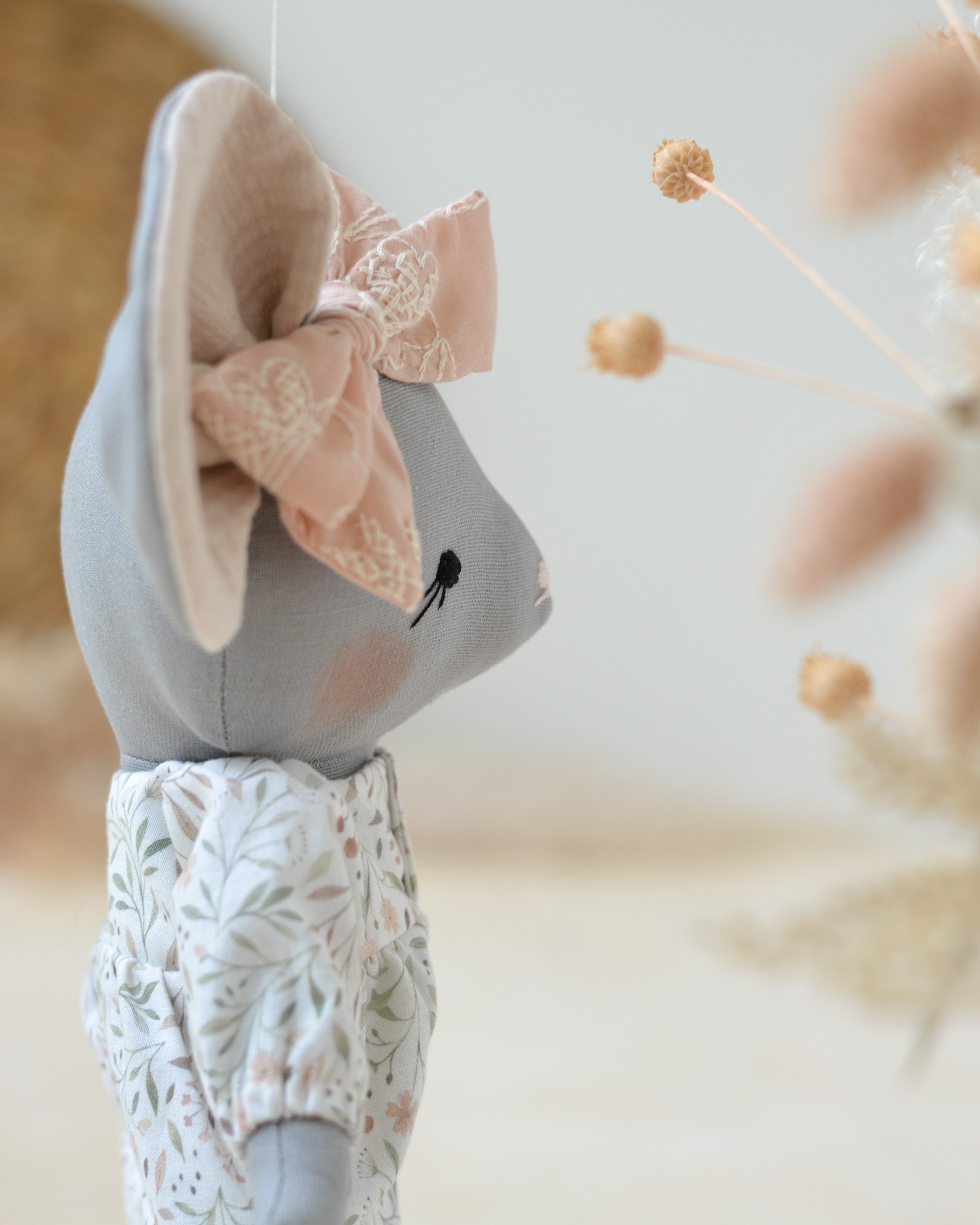 Mouse Soft Toy Laure Floral jumpsuit
