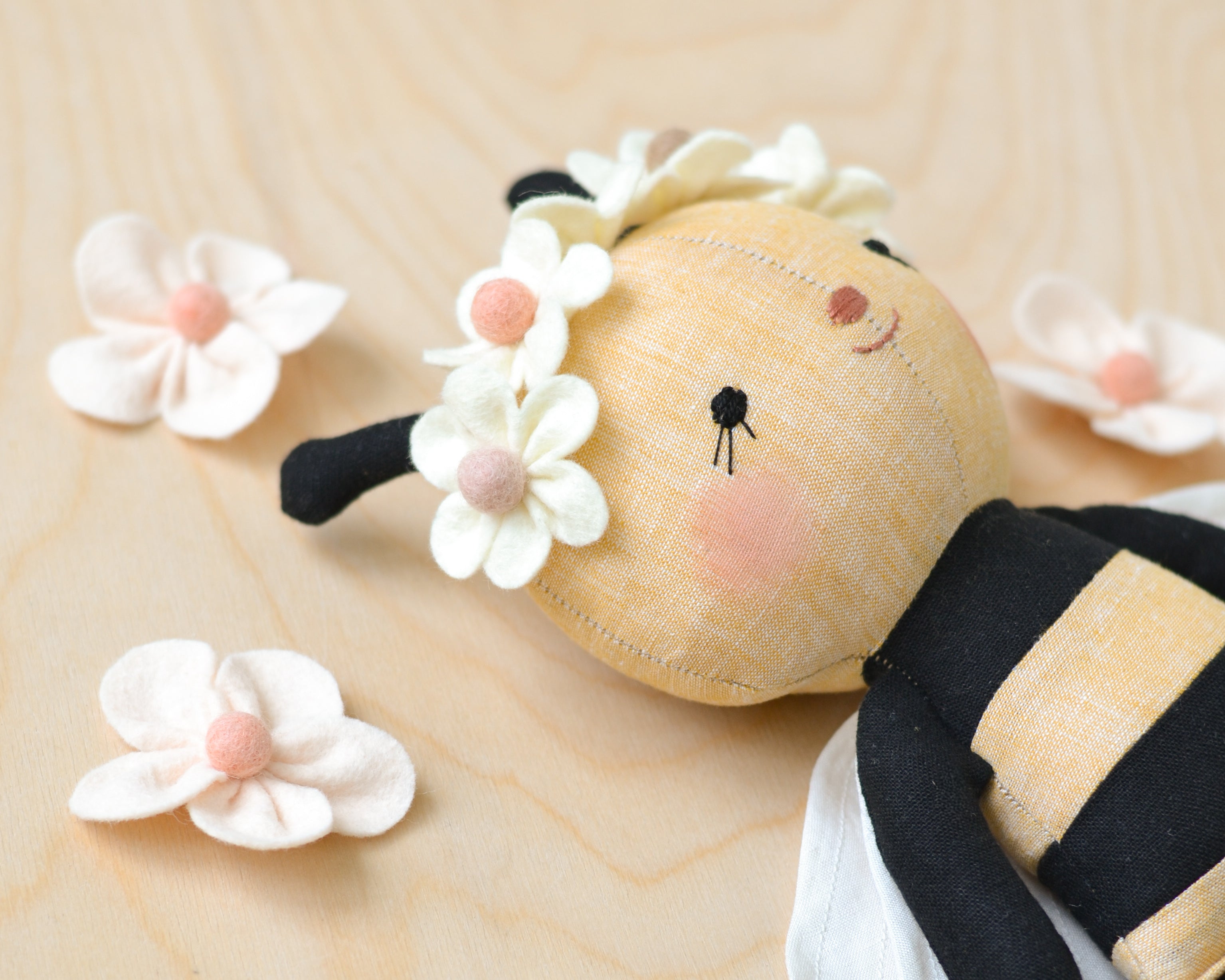 Bee Soft Toy Sewing Pattern – PDF Digital Download