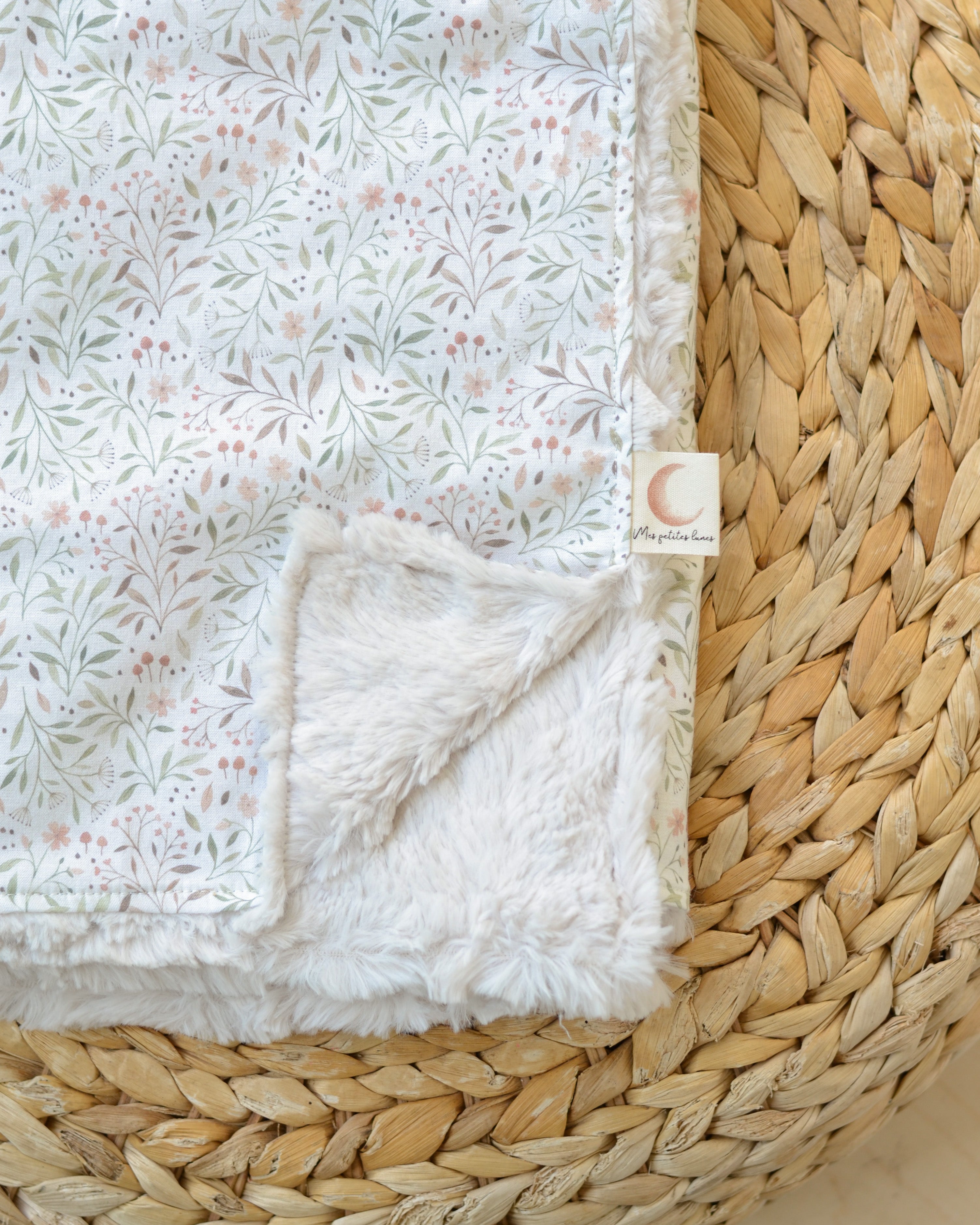Minky plush Blanket  | Floral