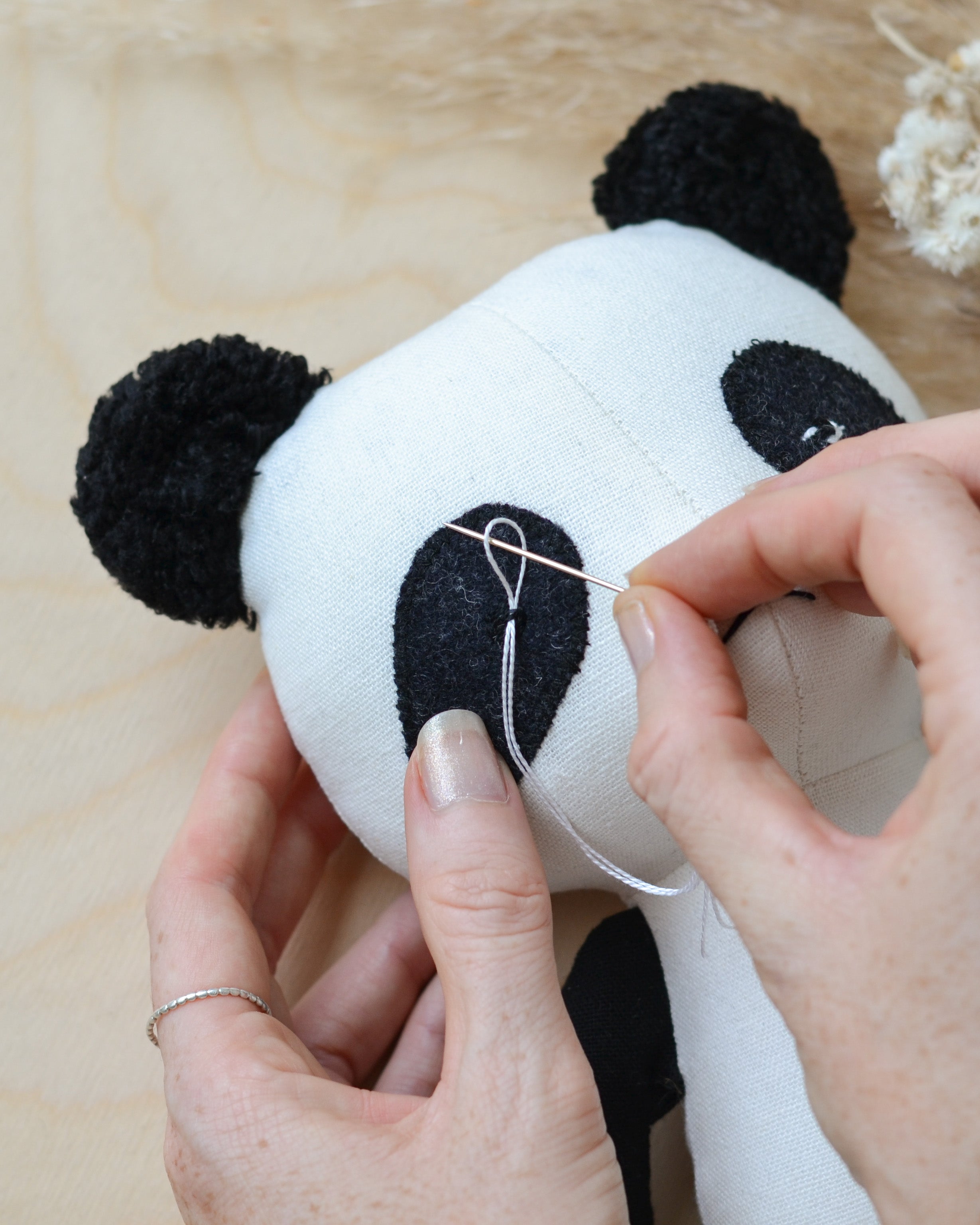 Sewing Pattern - Panda, lion and bear doll