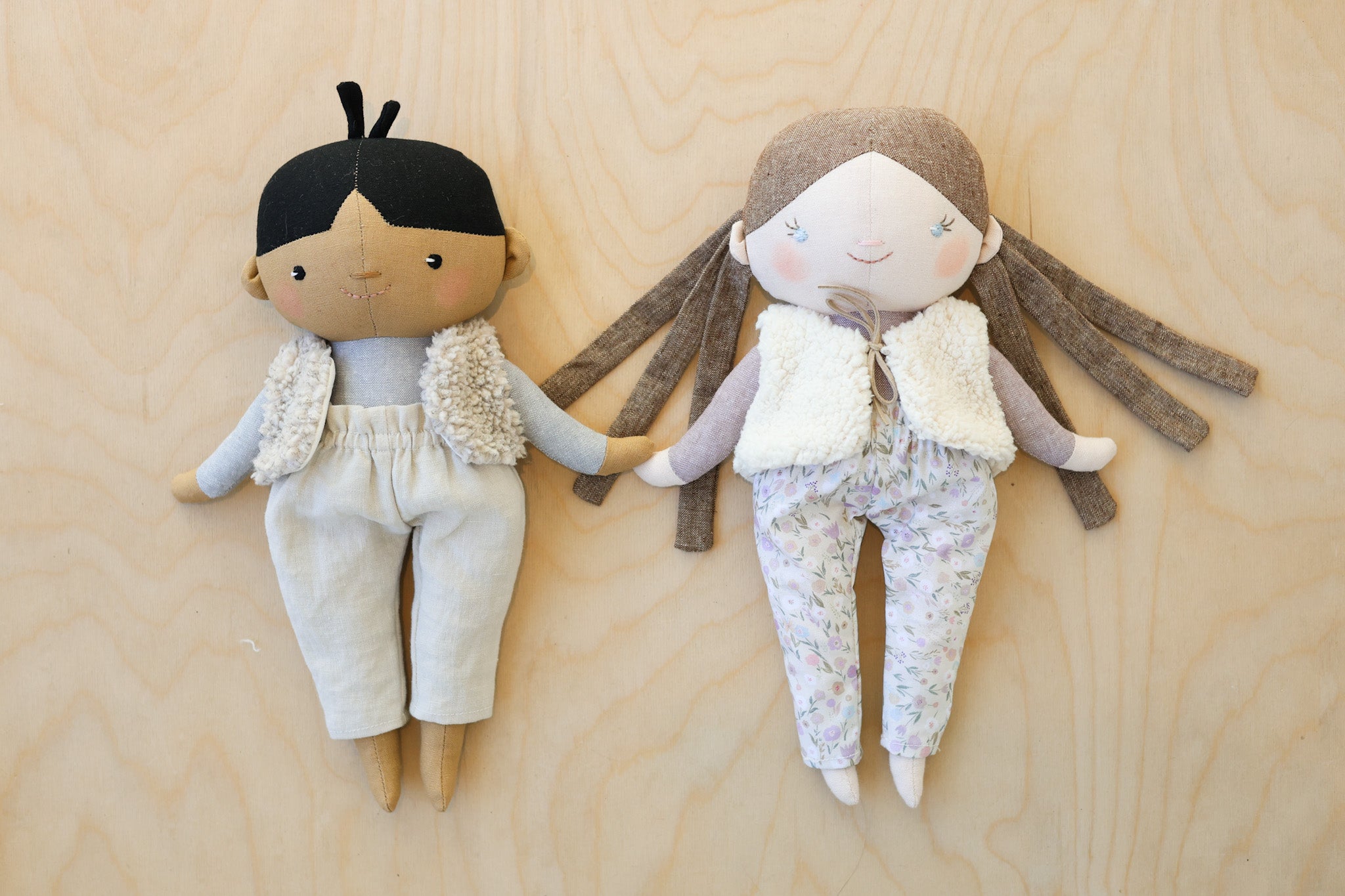 Classic doll with Fabric Hair Sewing Pattern